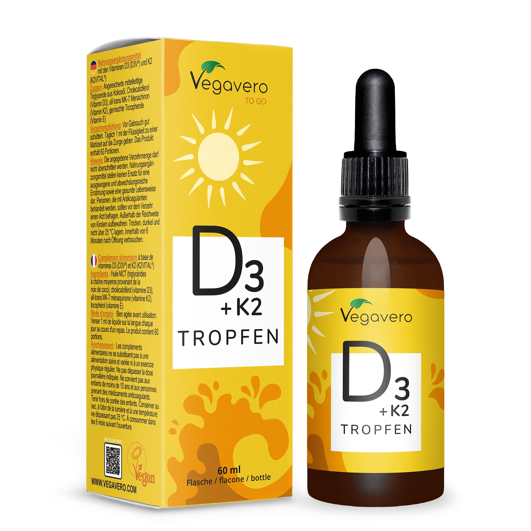 Vitamina D3 + K2 en Gotas
