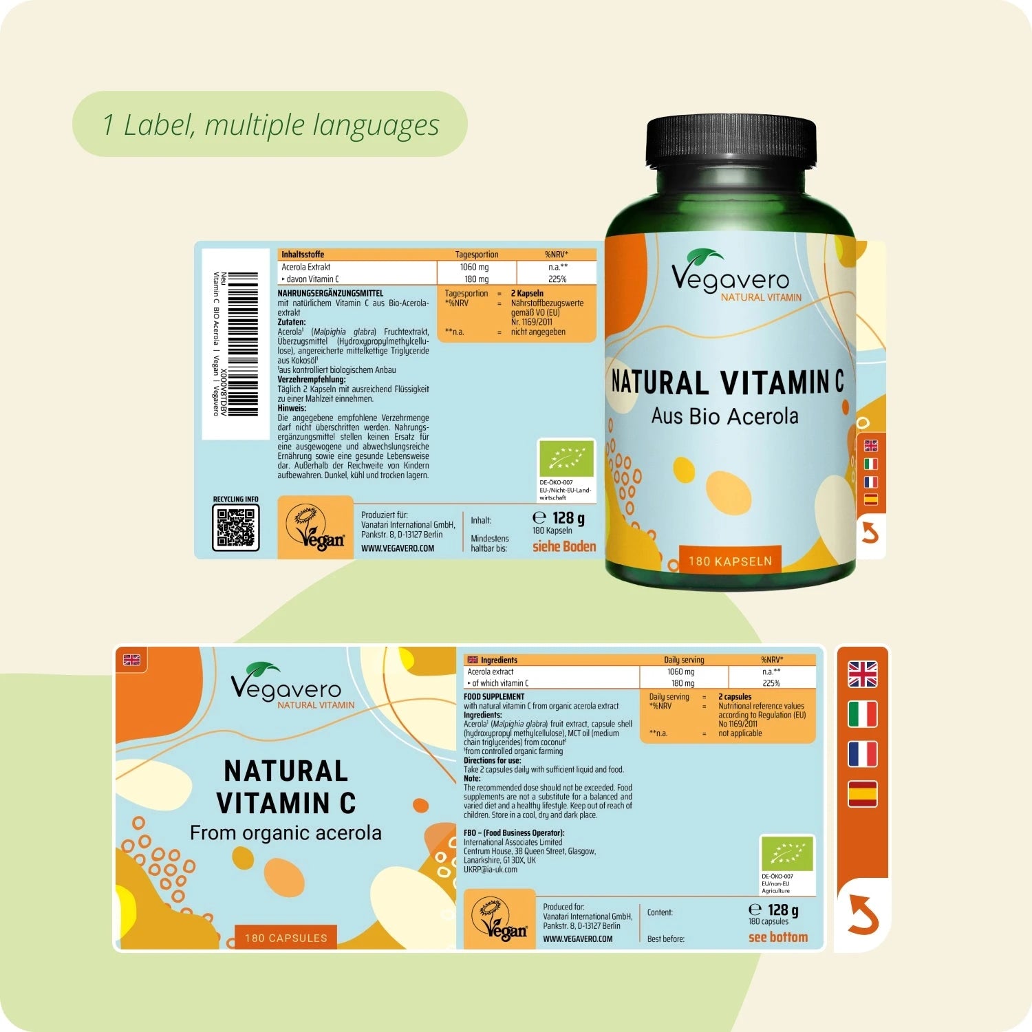 Vitamina C Natural Cápsulas Orgánico