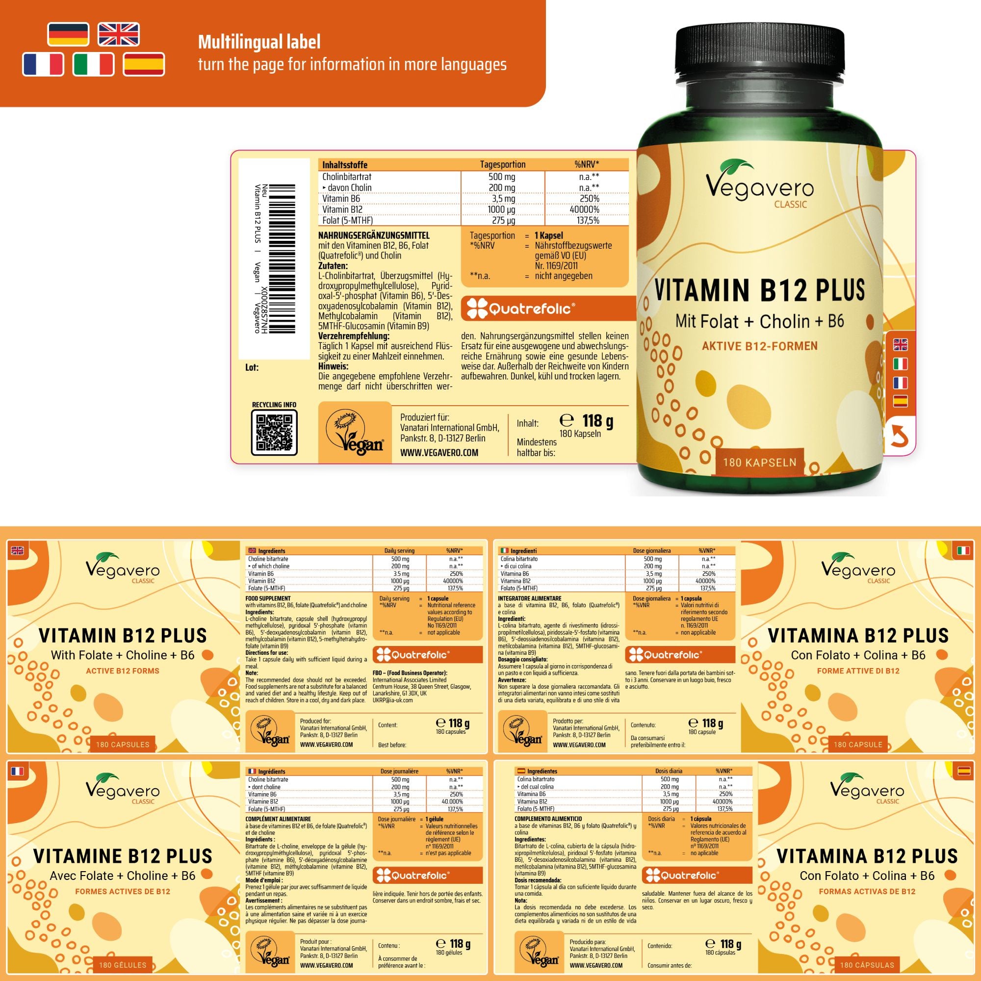 Vitamina B12 Plus Cápsulas