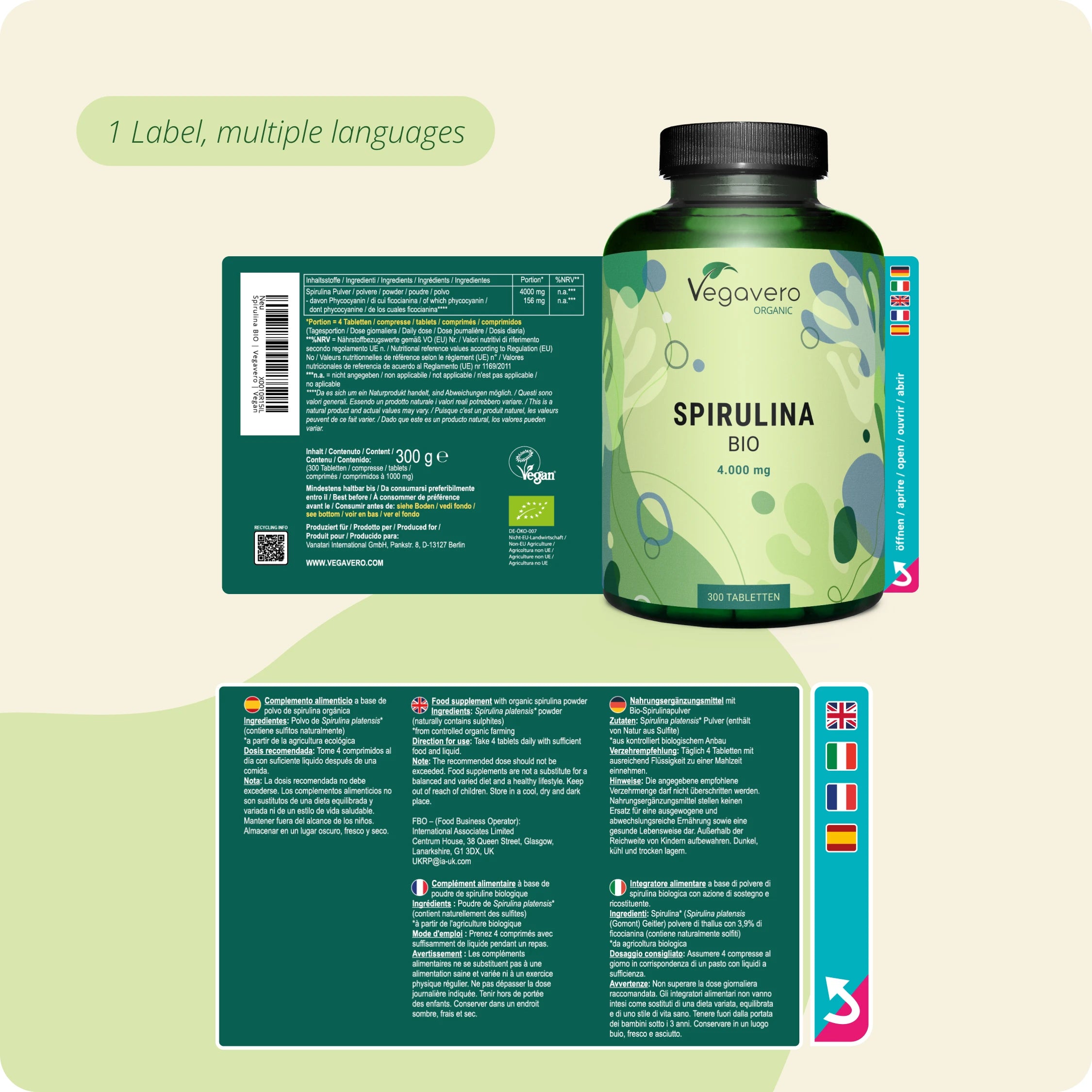 Spirulina Comprimidos Orgánico