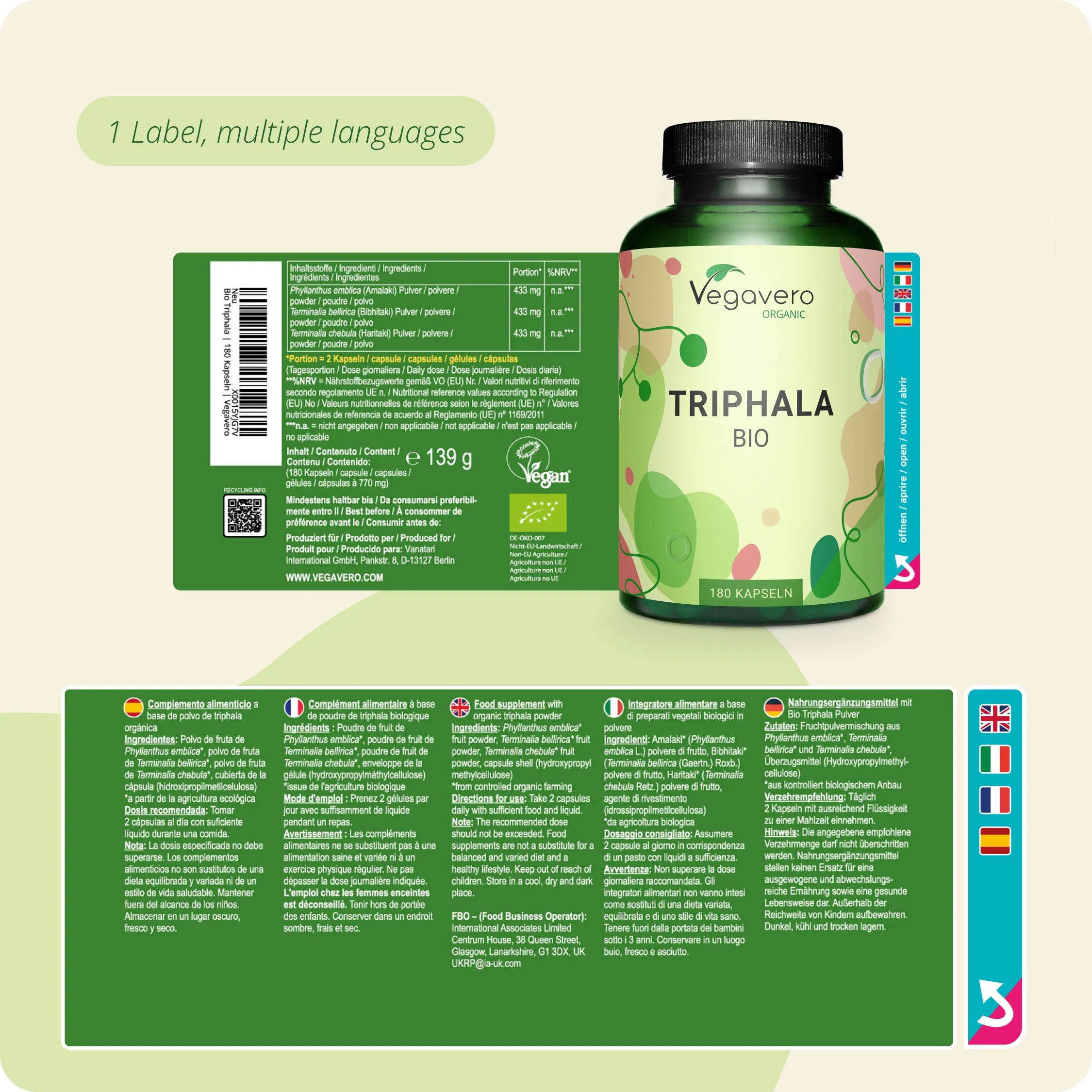 Triphala Cápsulas Orgánico