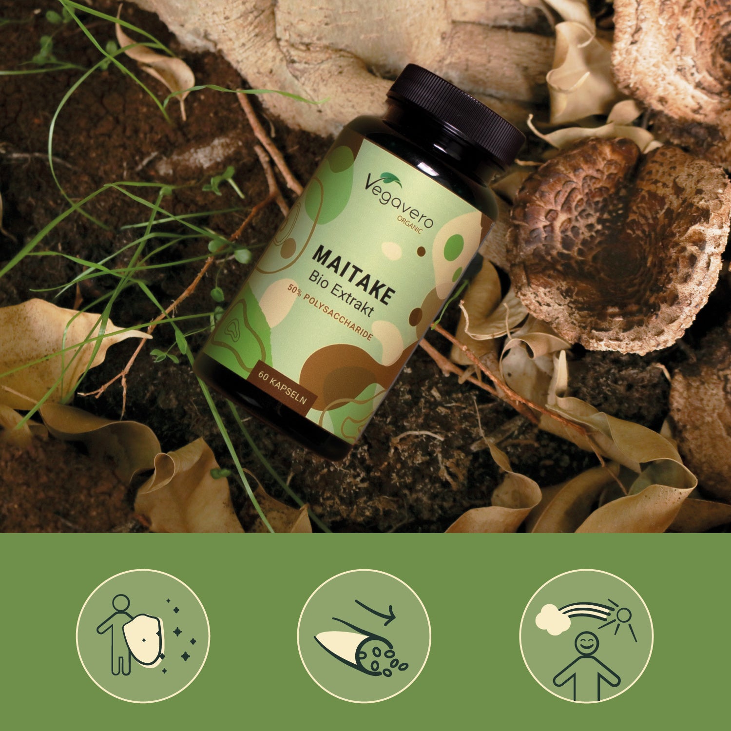 Maitake Extracto Cápsulas Orgánico