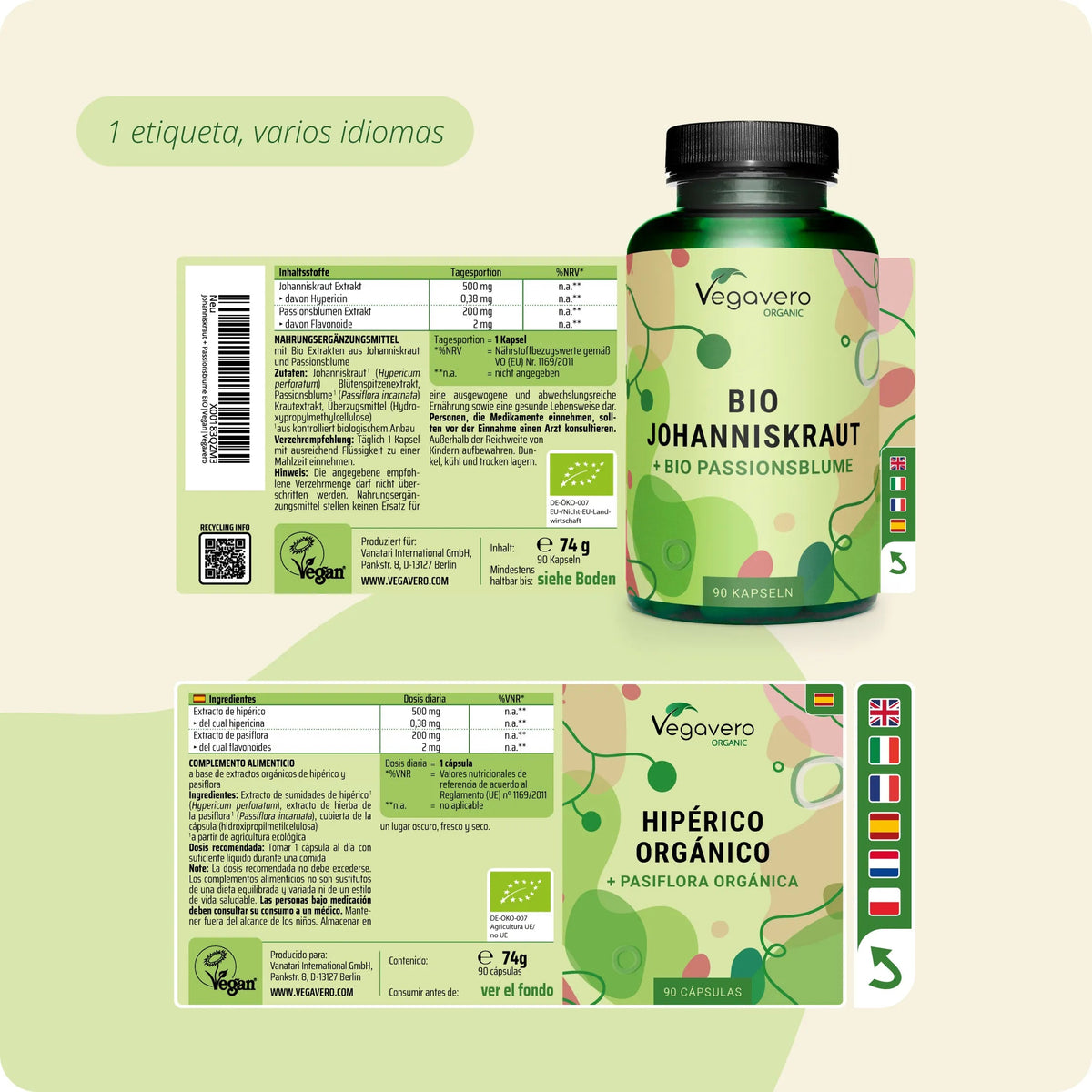 Hipérico + Pasiflora Cápsulas Orgánico