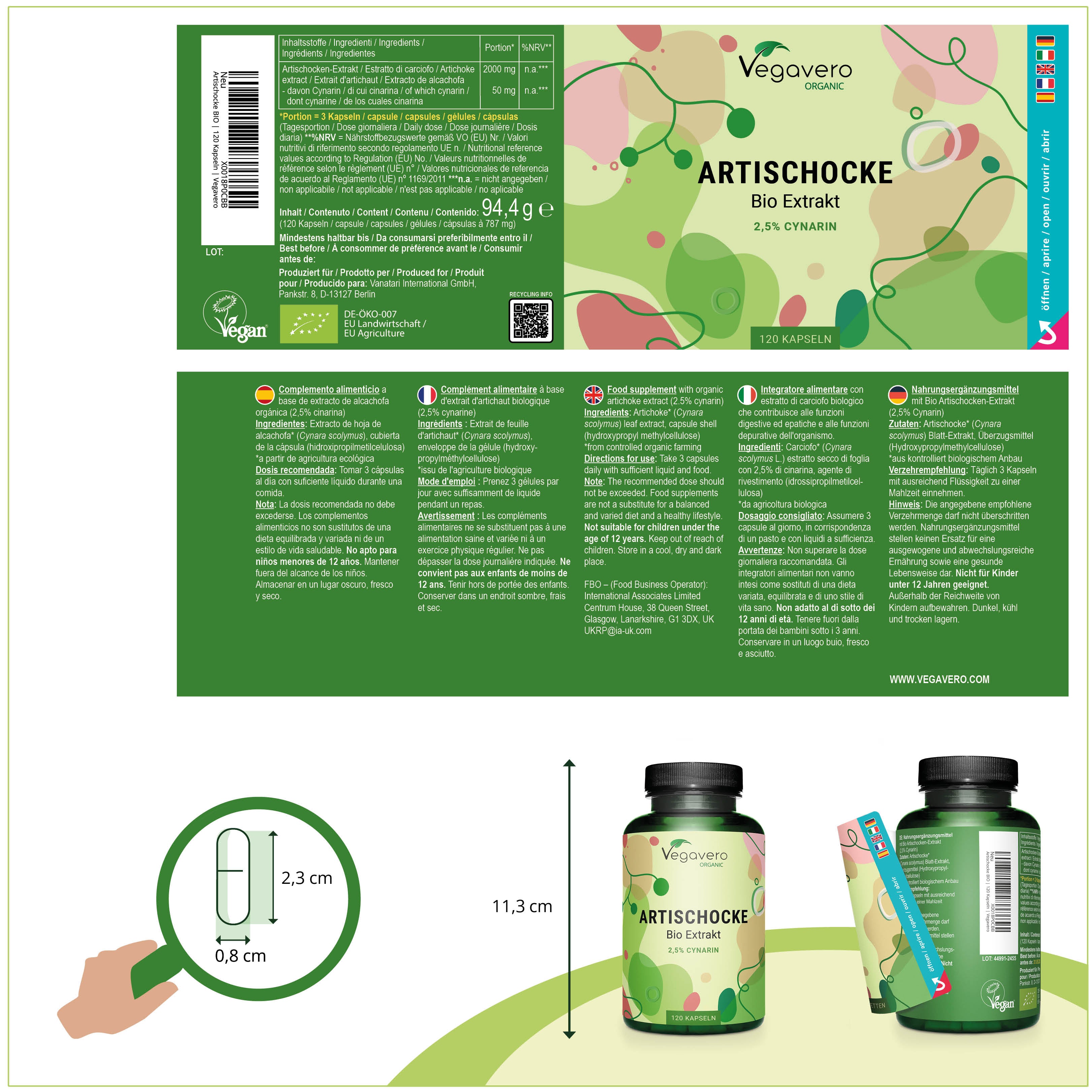 Alcachofa Extracto Cápsulas Orgánico