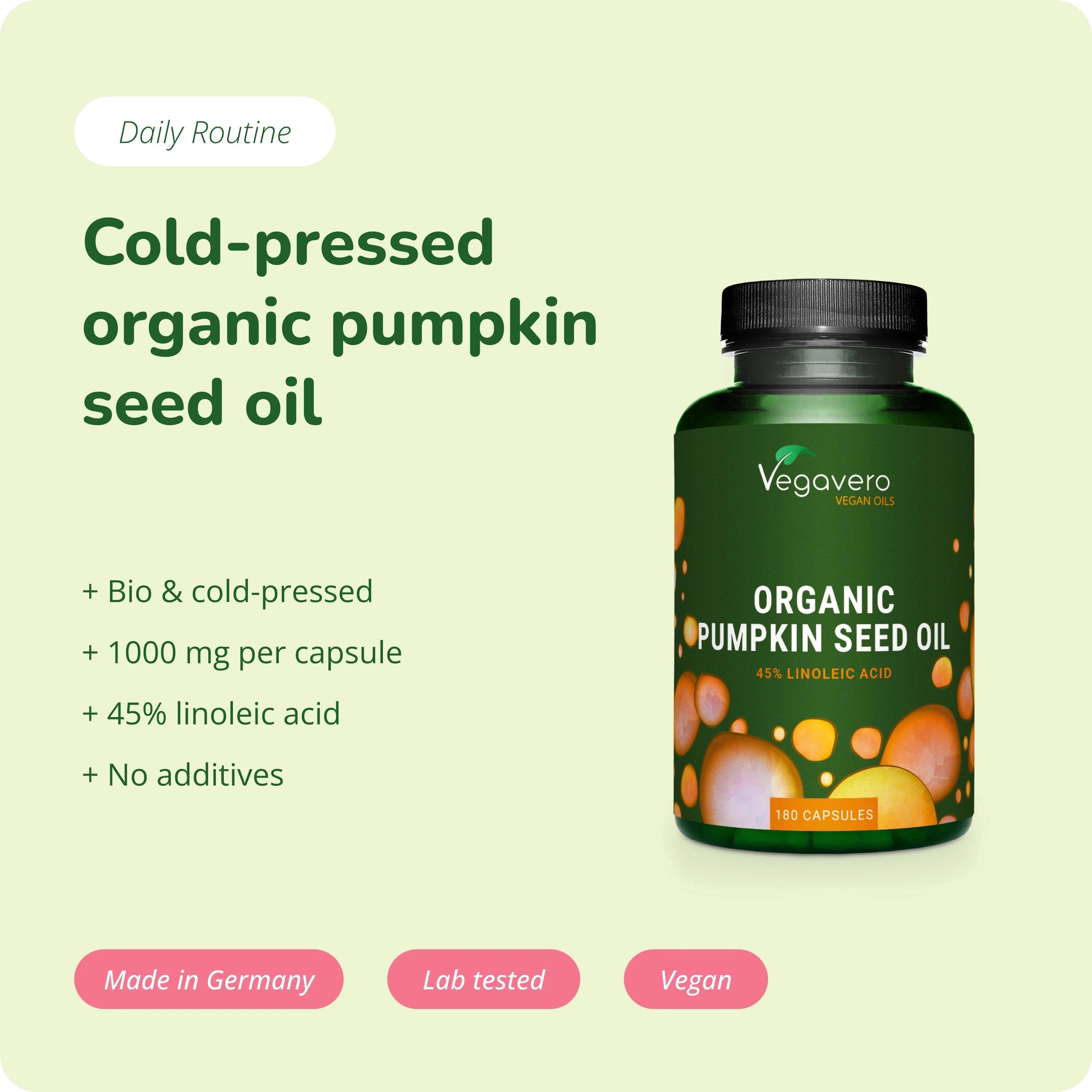 Aceite de Semilla de Calabaza Cápsulas Orgánico