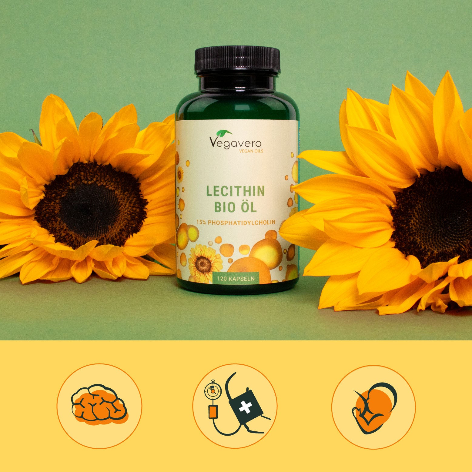 Lecitina Aceite Cápsulas Orgánico