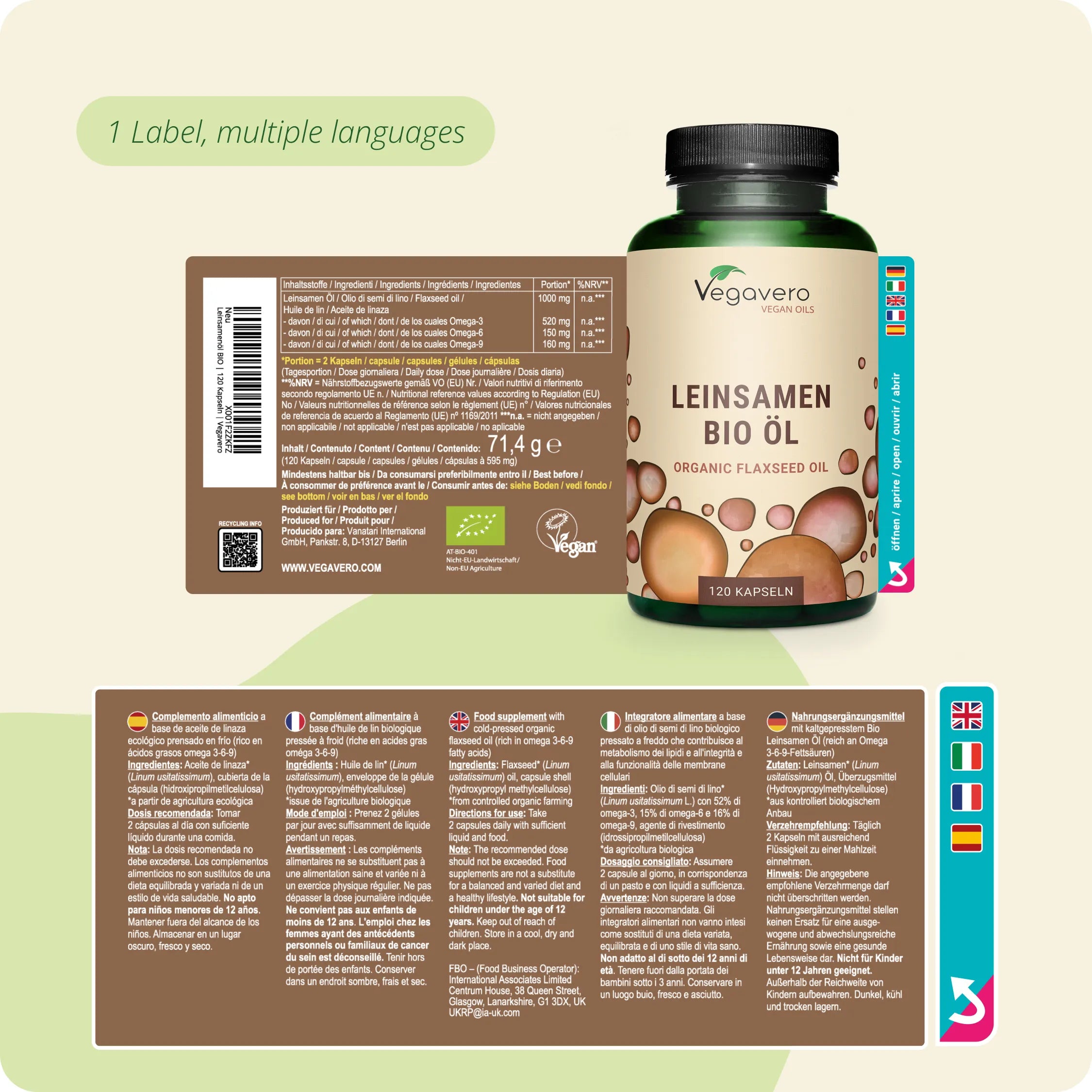 Aceite de Linaza Cápsulas Orgánico