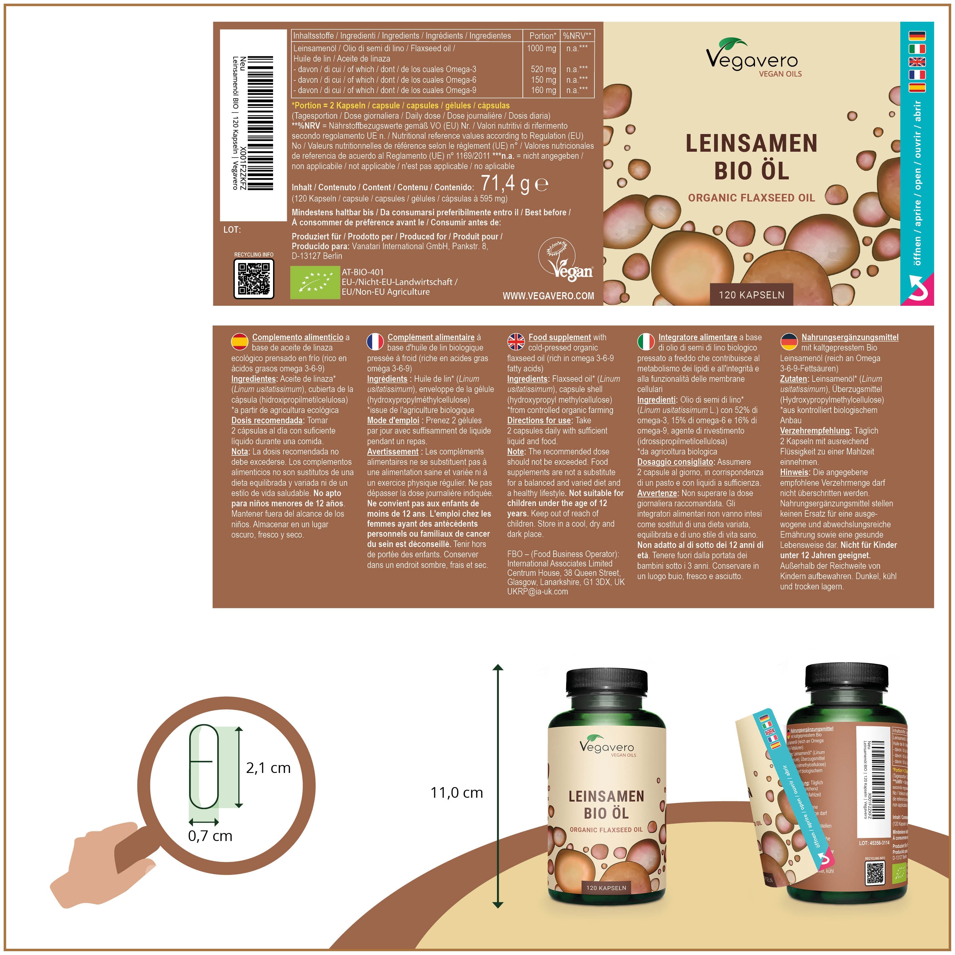 Aceite de Linaza Cápsulas Orgánico
