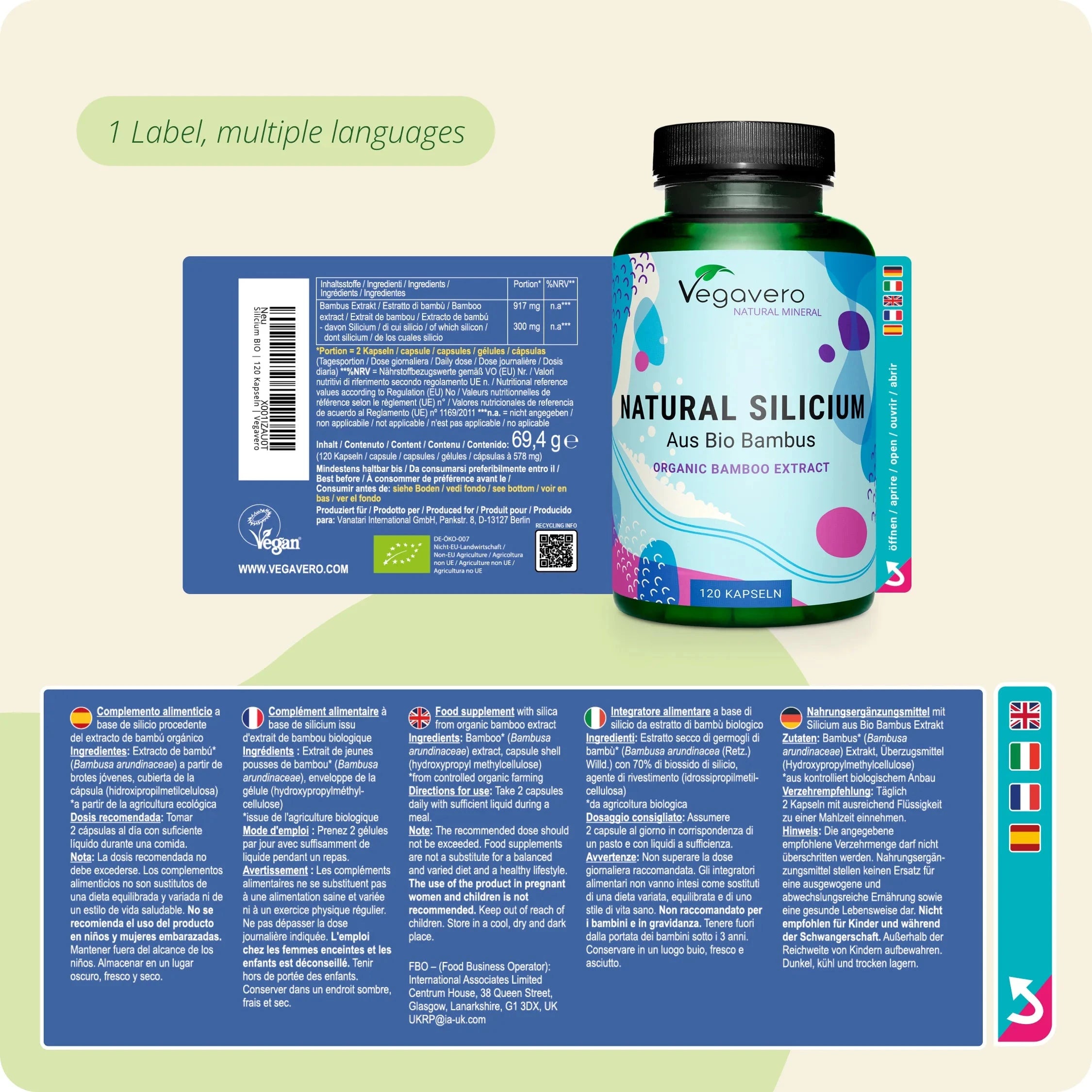 Silicio Natural Cápsulas Orgánico