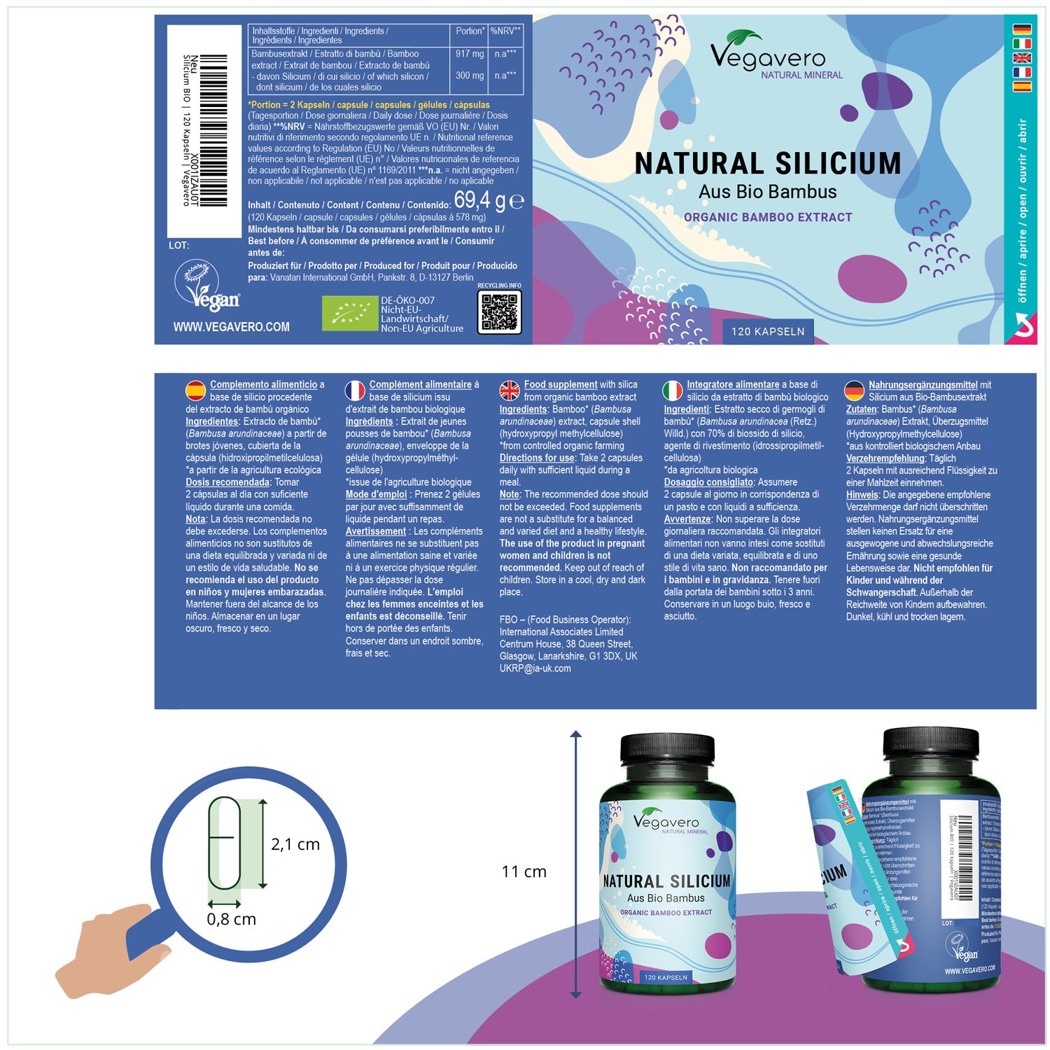 Silicio Natural Cápsulas Orgánico