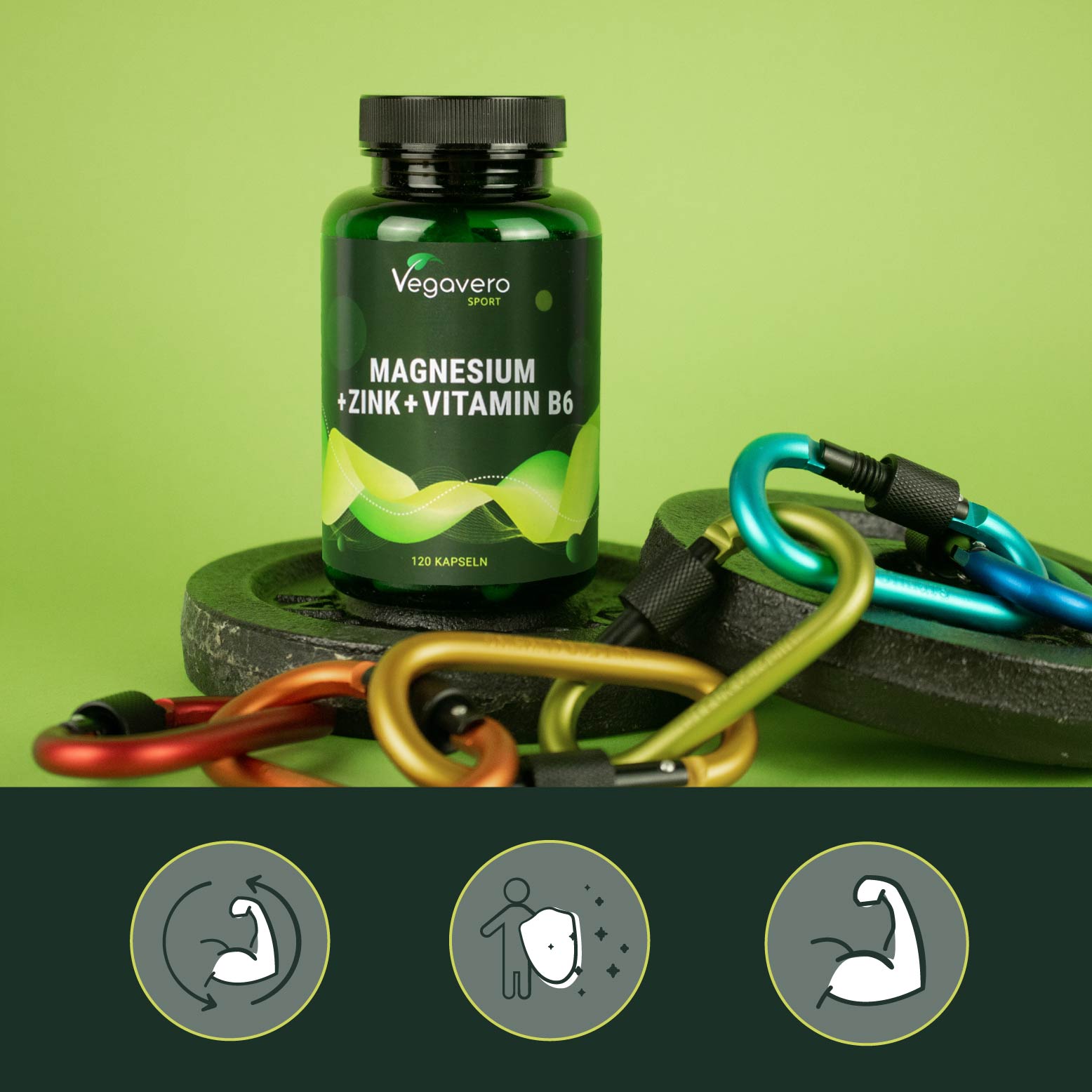 ZMA Cápsulas: Zinc + Magnesio + Vitamina B6
