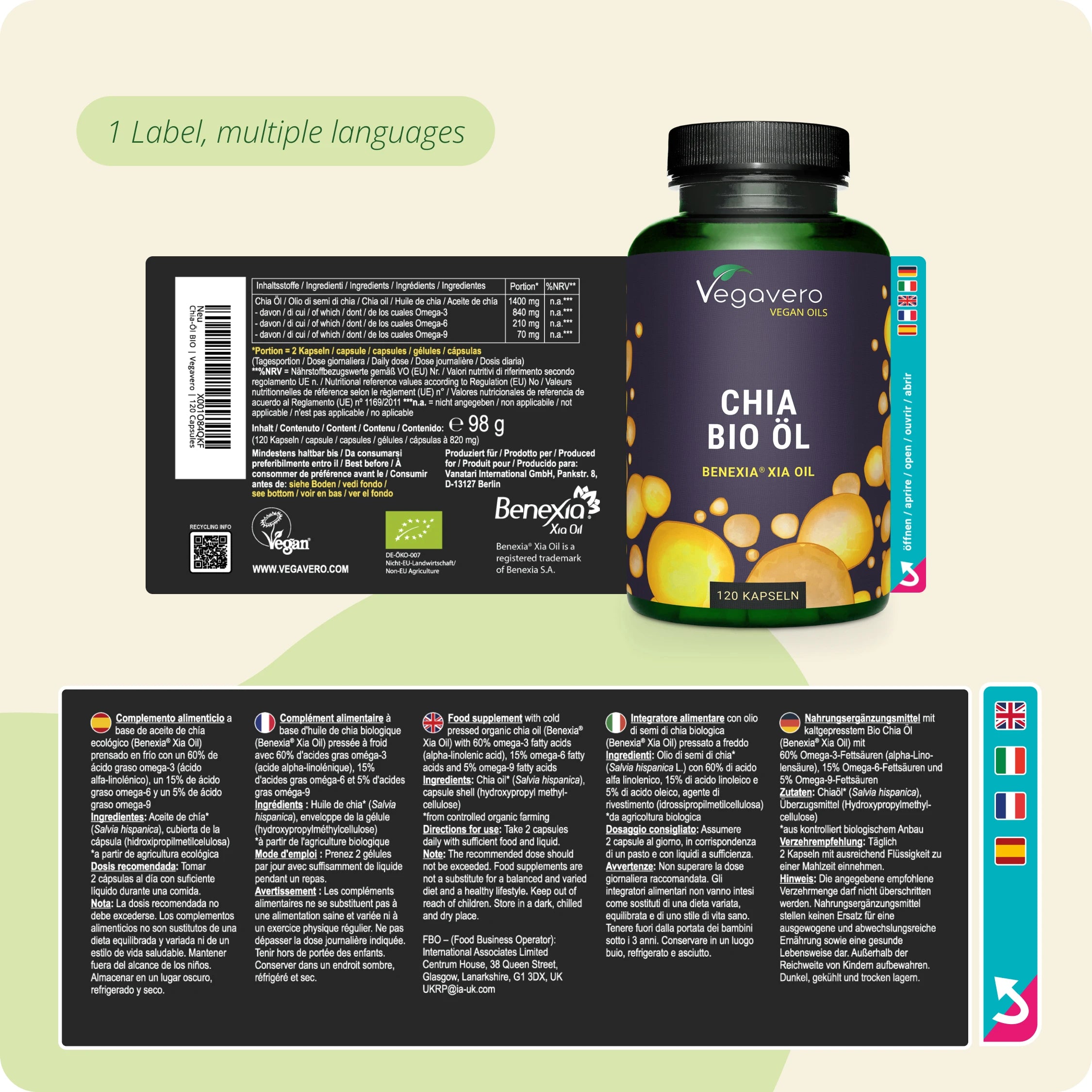 Aceite de Semilla de Chía Cápsulas Orgánico