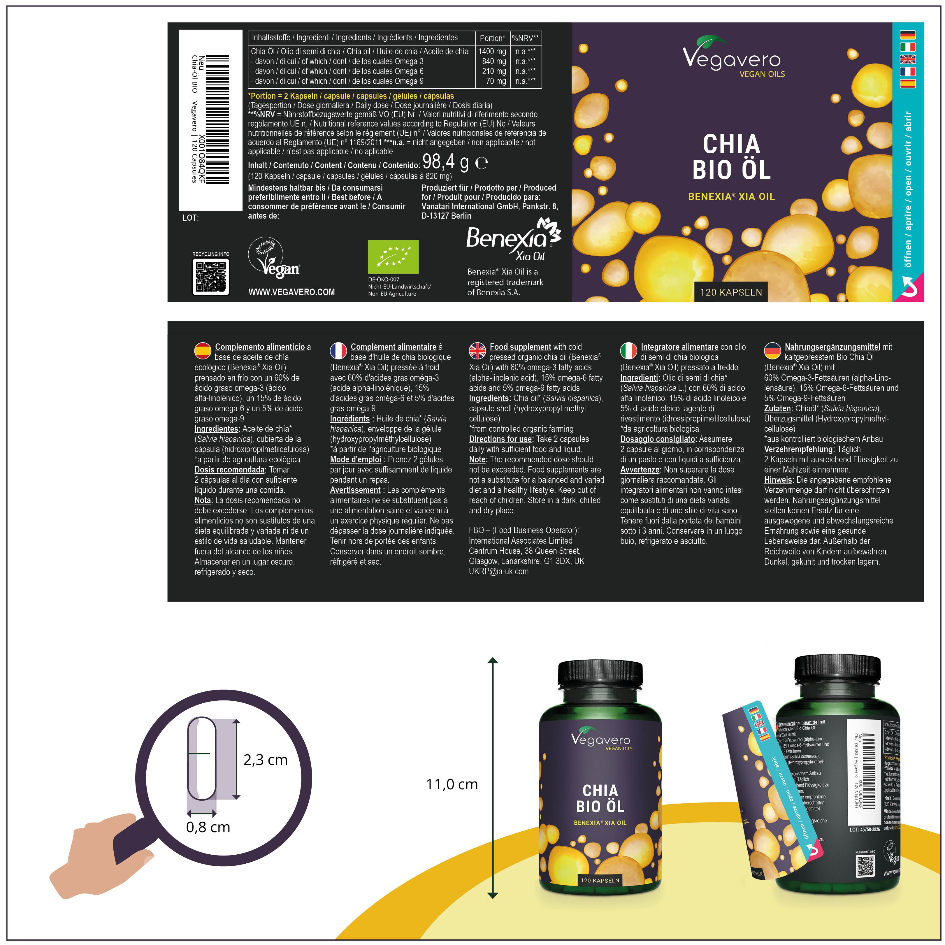 Aceite de Semilla de Chía Cápsulas Orgánico