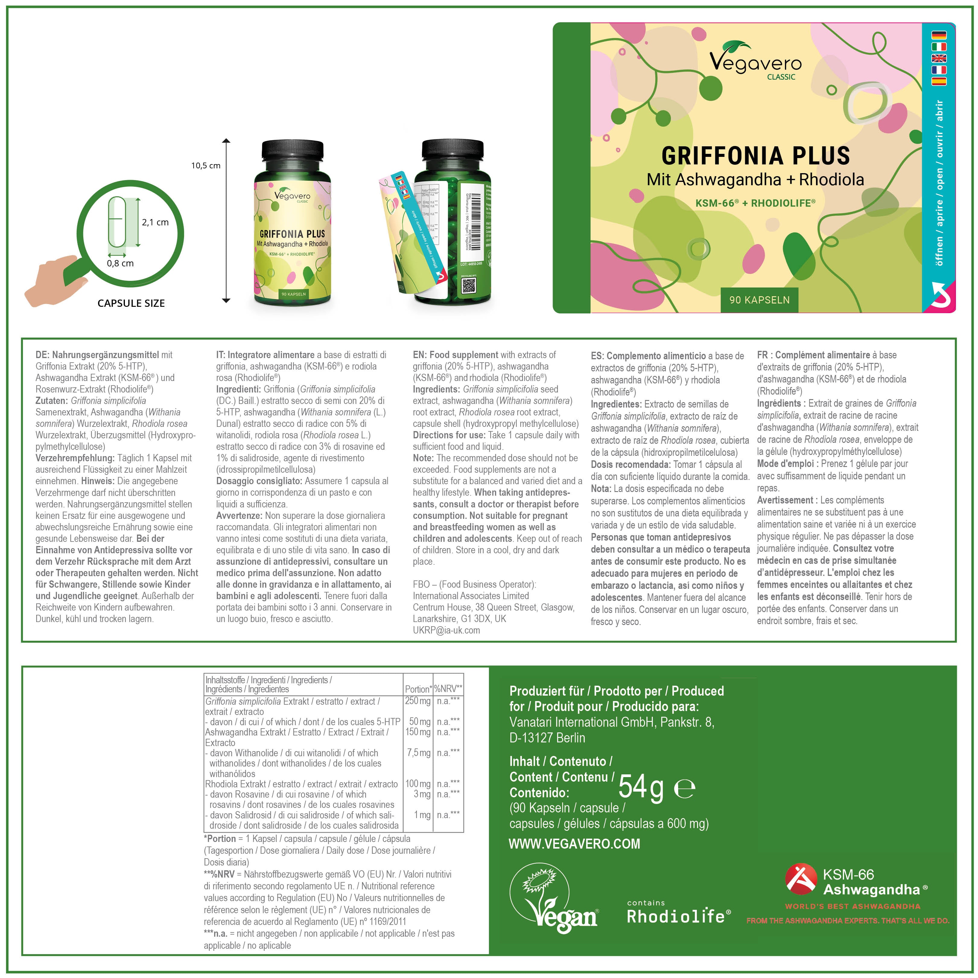 Griffonia Plus Cápsulas