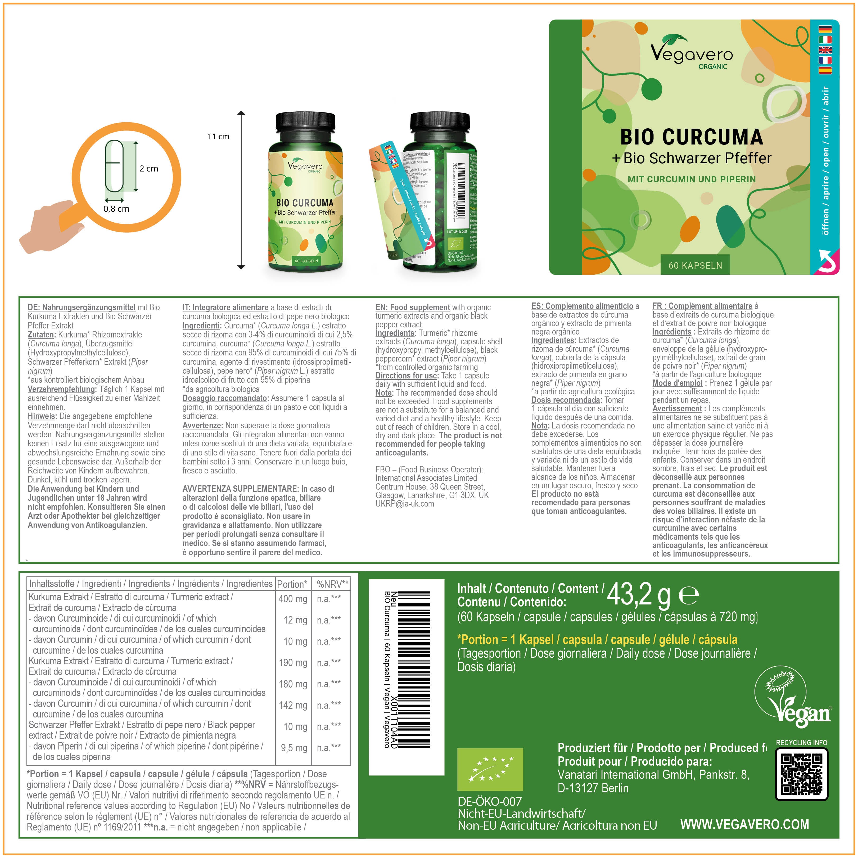 Cúrcuma Cápsulas Orgánico