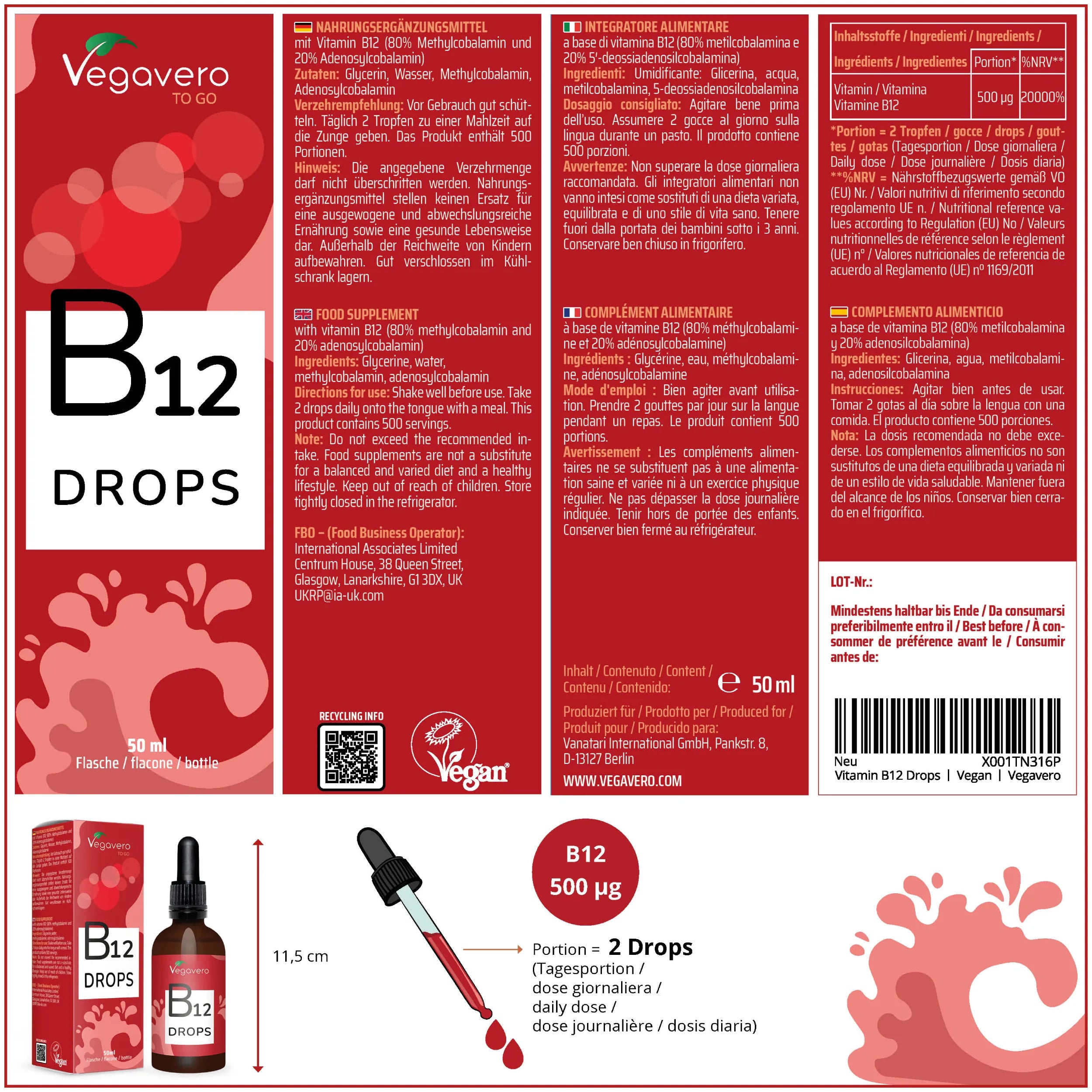Vitamina B12 en Gotas