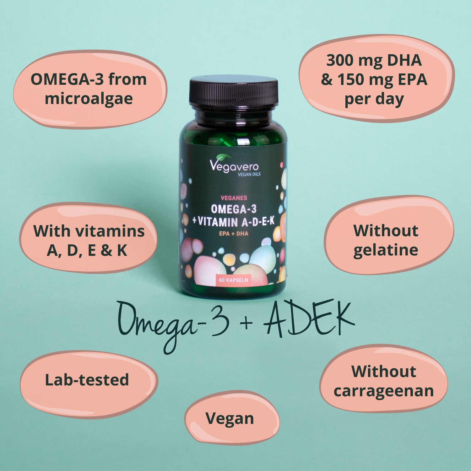 Omega 3 + ADEK Aceite Cápsulas
