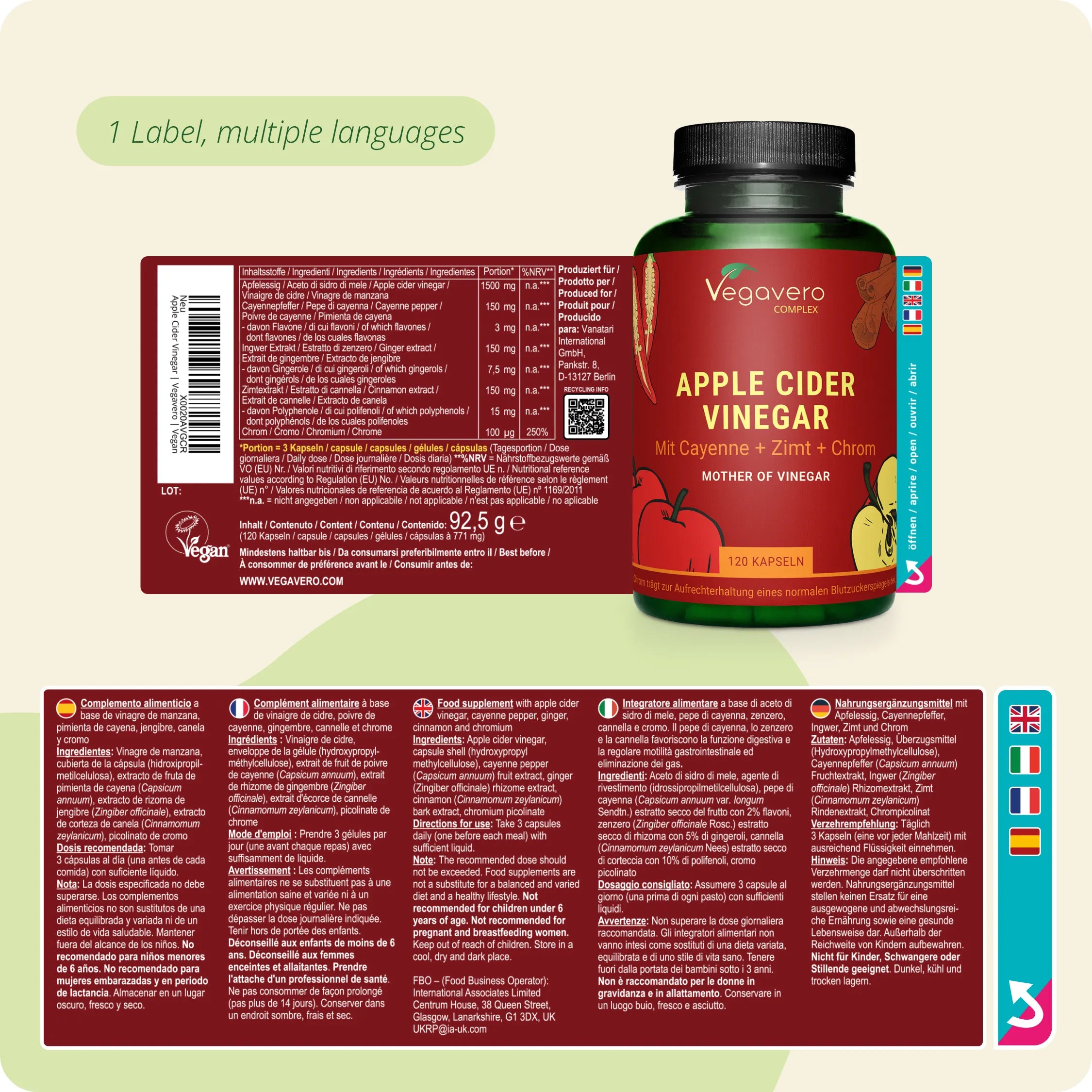 Vinagre de Manzana Complex Cápsulas