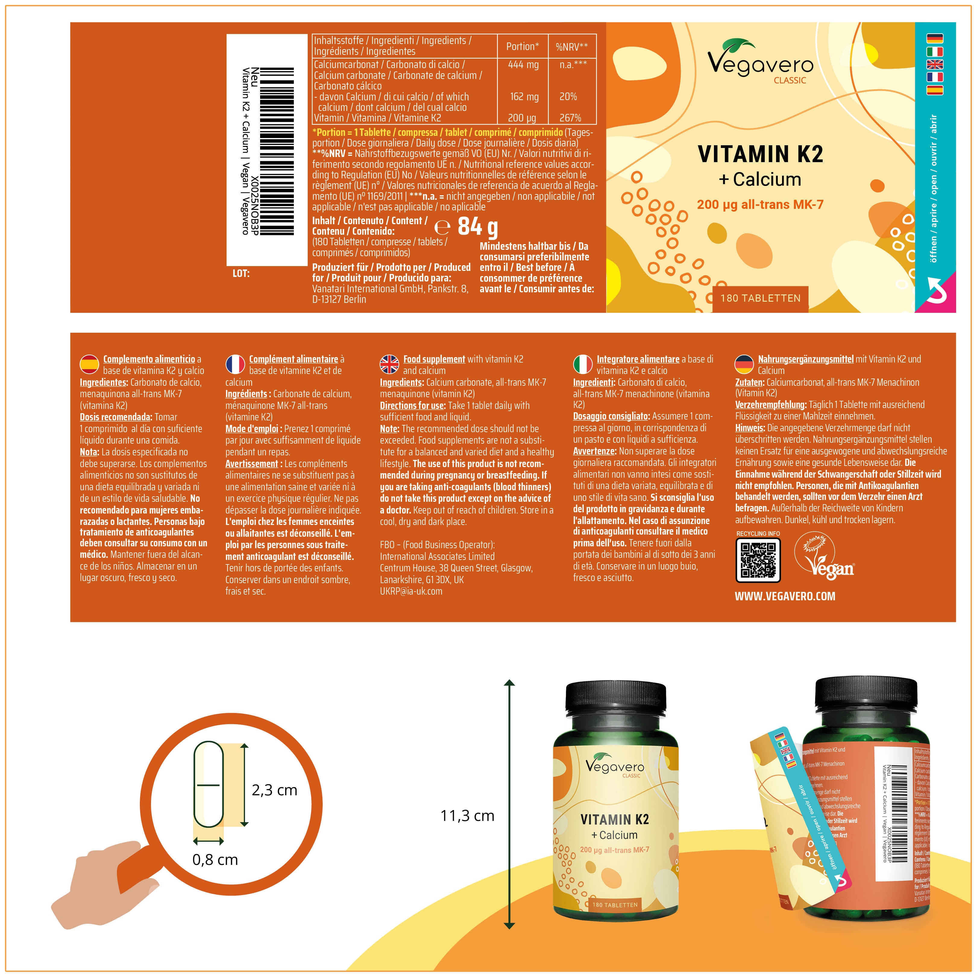 Vitamina K2 Comprimidos