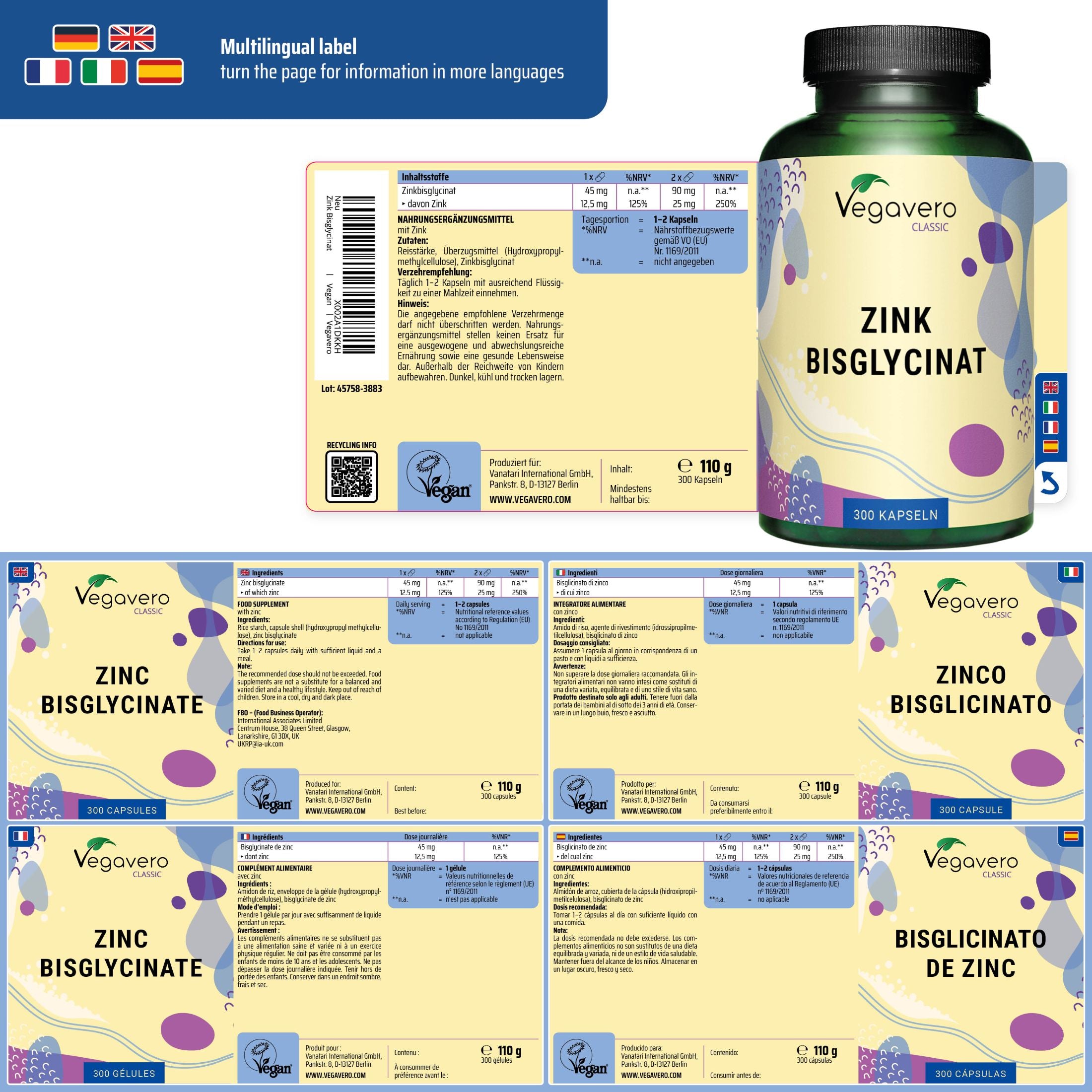 Zinc Bisglicinato Cápsulas