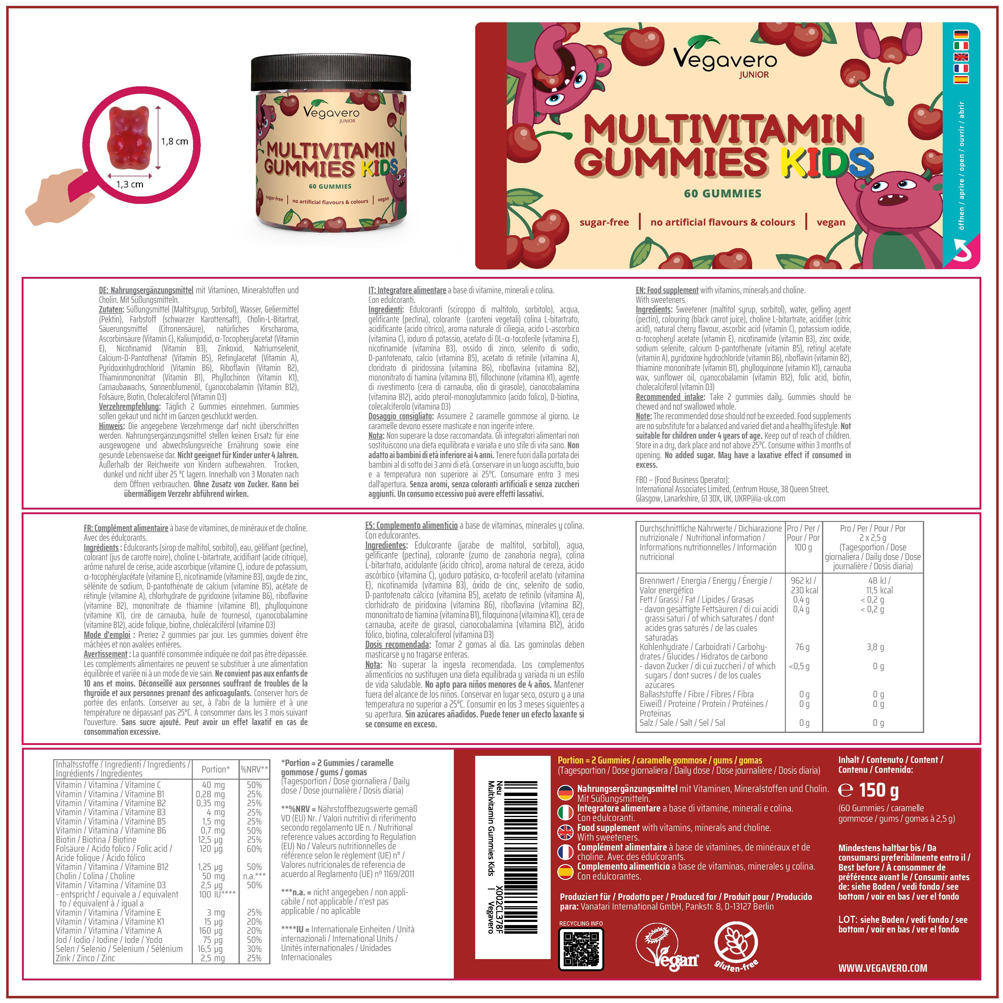 Gomitas Junior Multivitamínicas