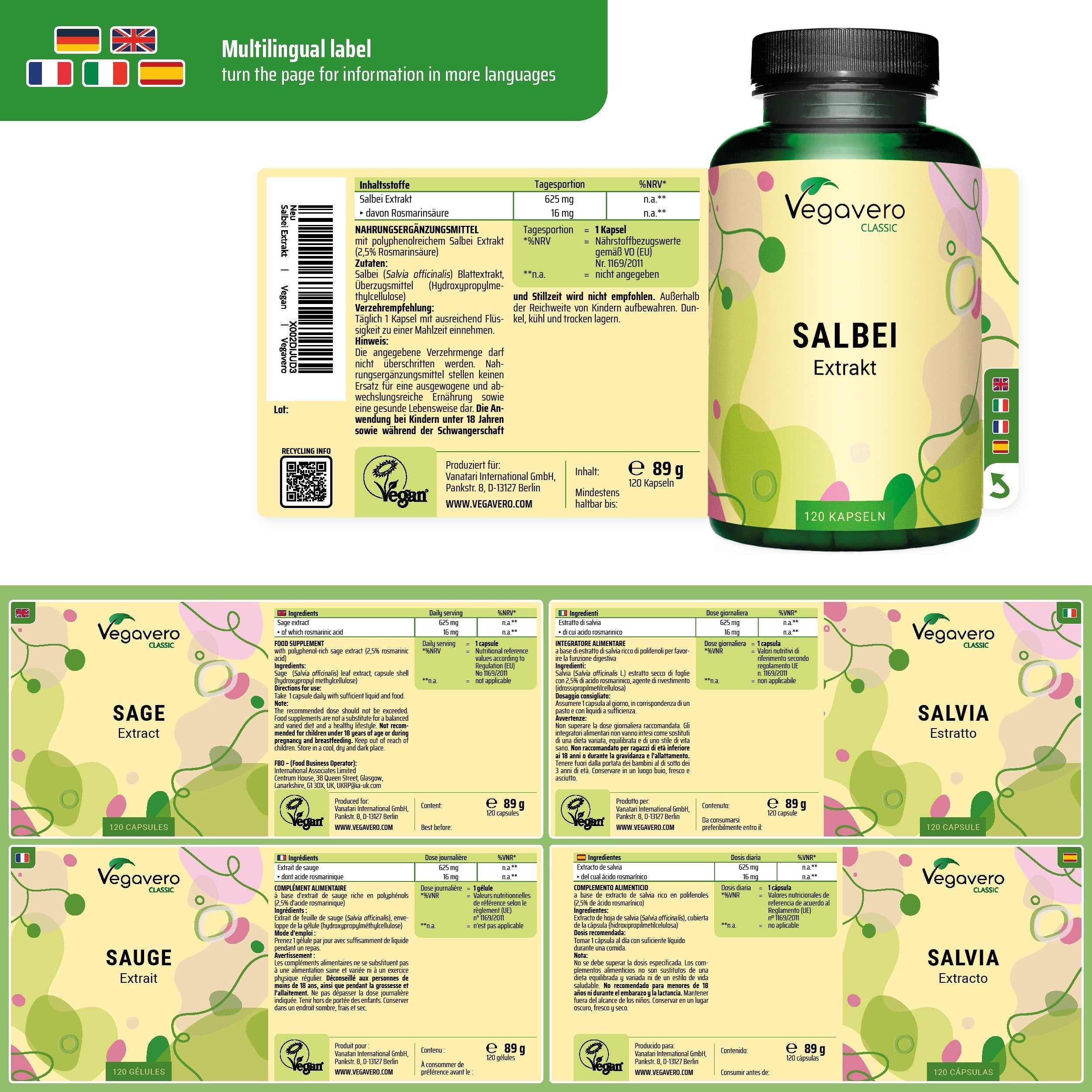 Salvia Extracto Cápsulas