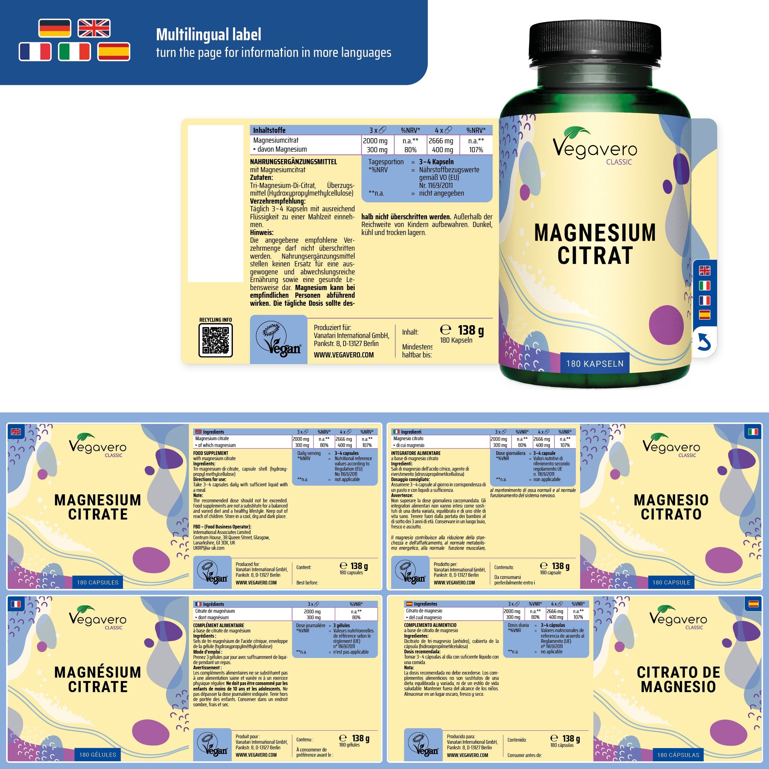 Magnesio Citrato Cápsulas