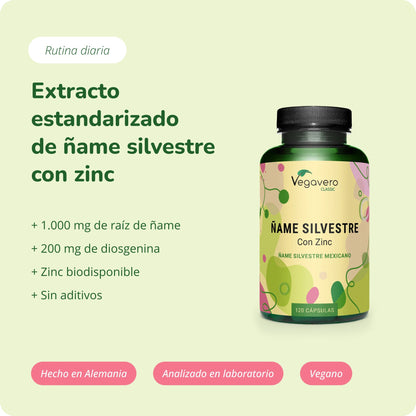 Ñame Silvestre + Zinc Cápsulas