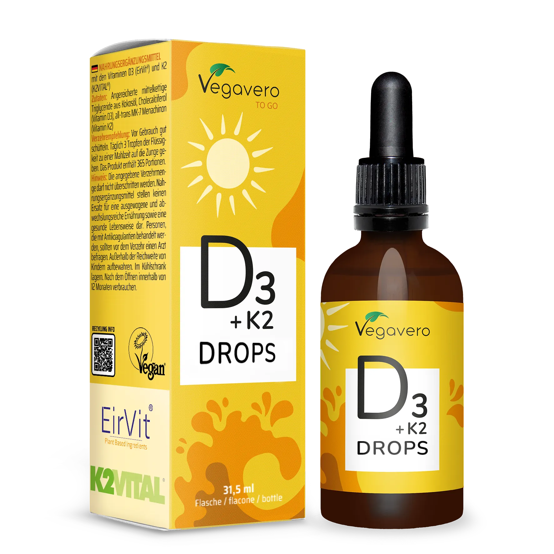 Vitamina D3 + K2 en Gotas