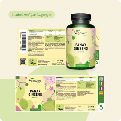 Panax Ginseng Extracto Cápsulas