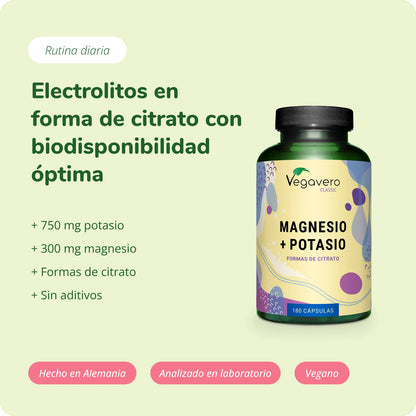 Magnesio + Potasio Cápsulas