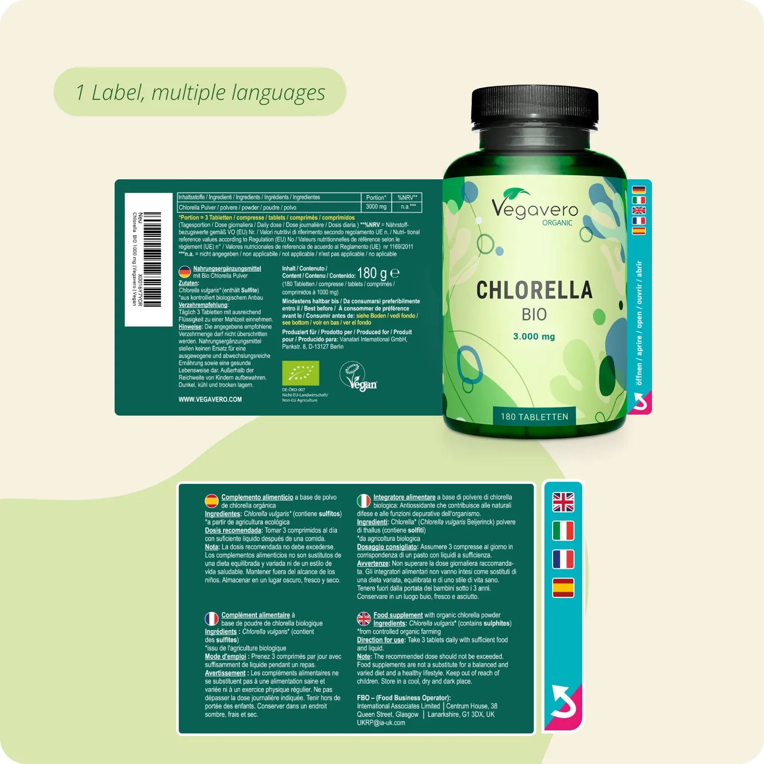 Chlorella Cápsulas Orgánico