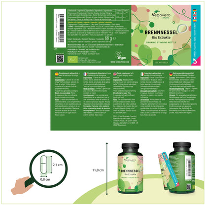 Ortiga Extractos Cápsulas Orgánico