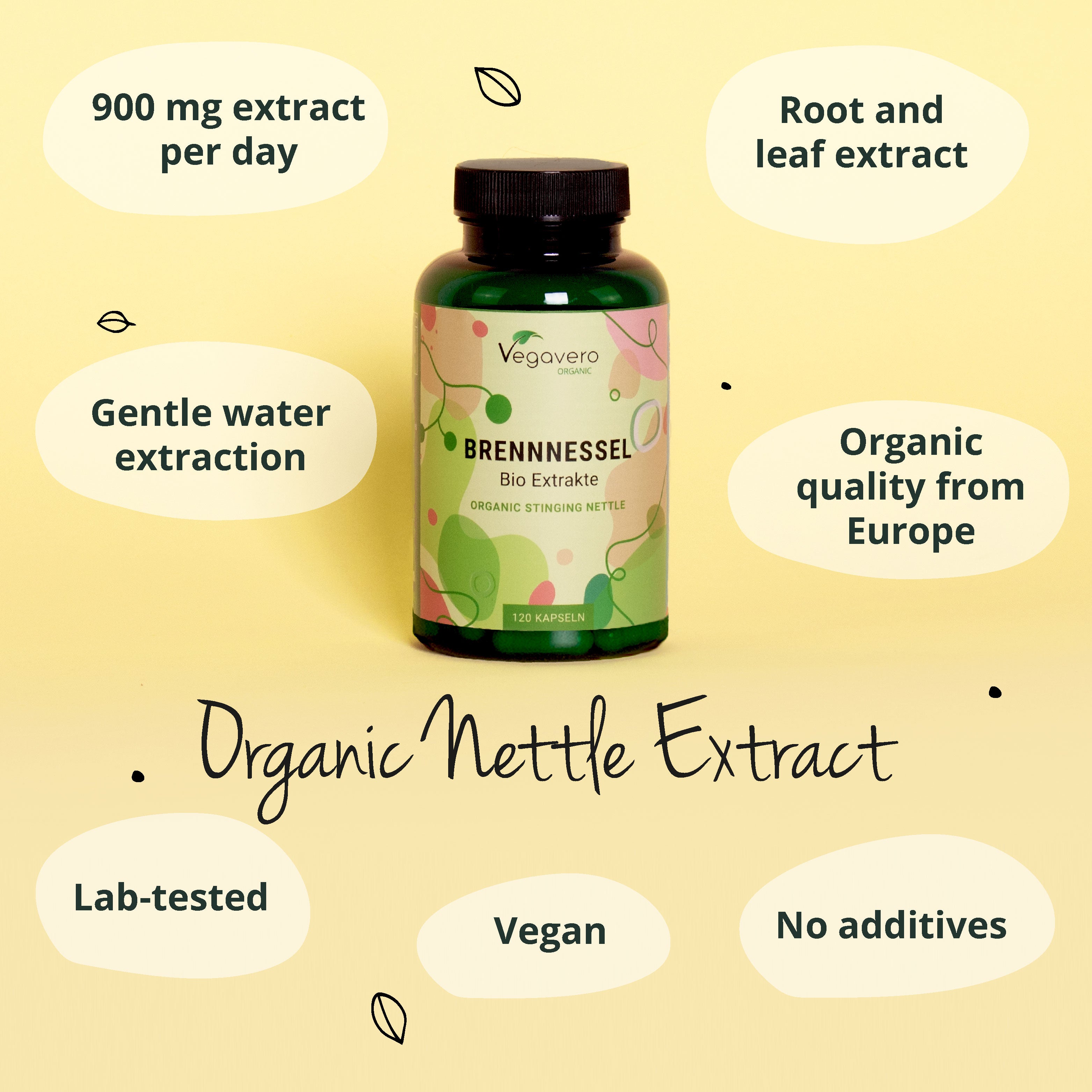 Ortiga Extractos Cápsulas Orgánico