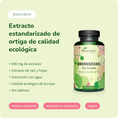 Ortiga Extractos Cápsulas Orgánico