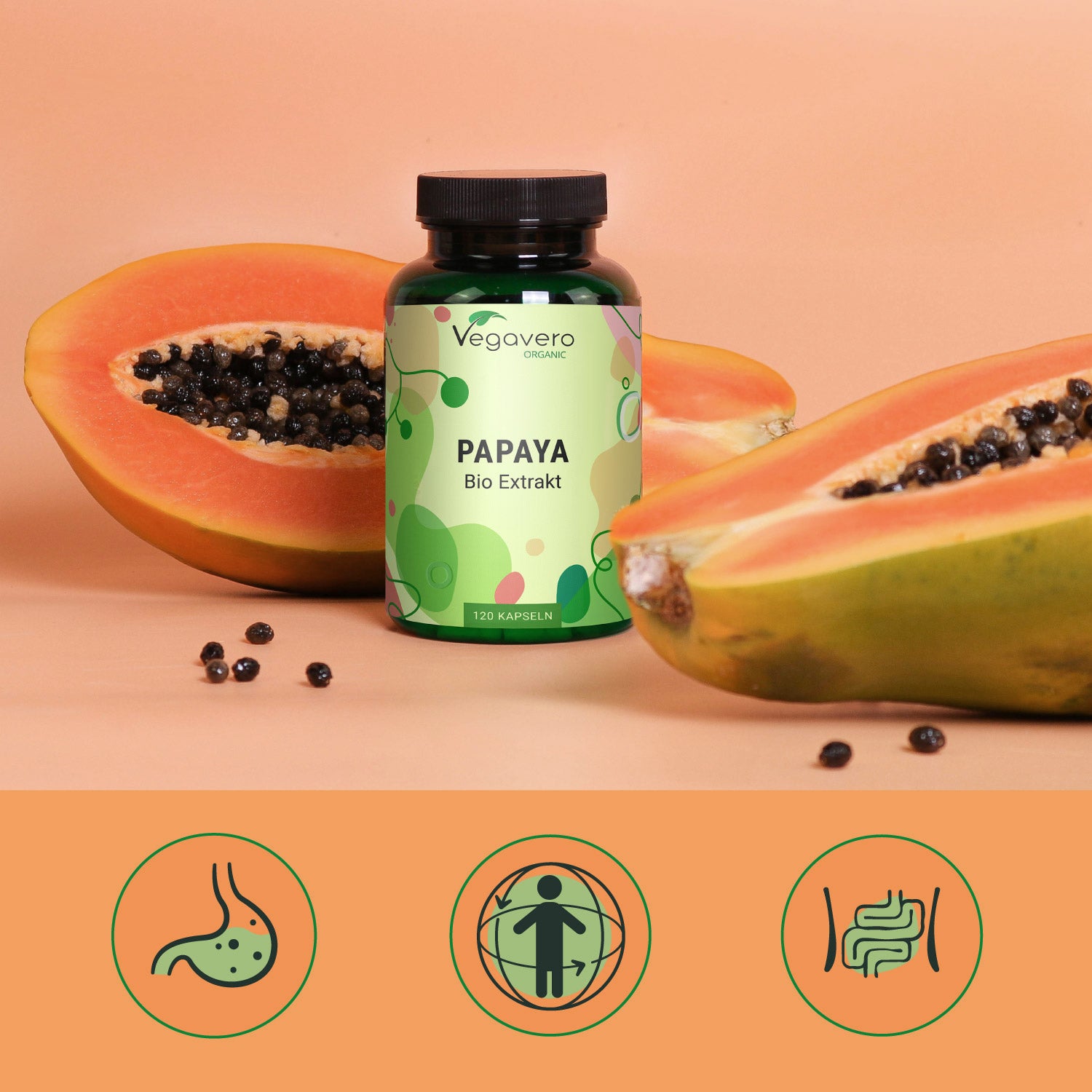 Papaya Extracto Cápsulas Orgánico