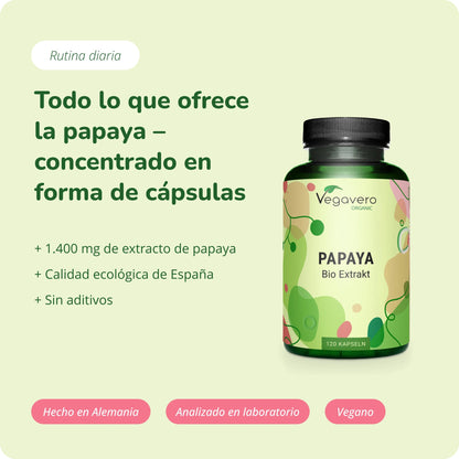 Papaya Extracto Cápsulas Orgánico
