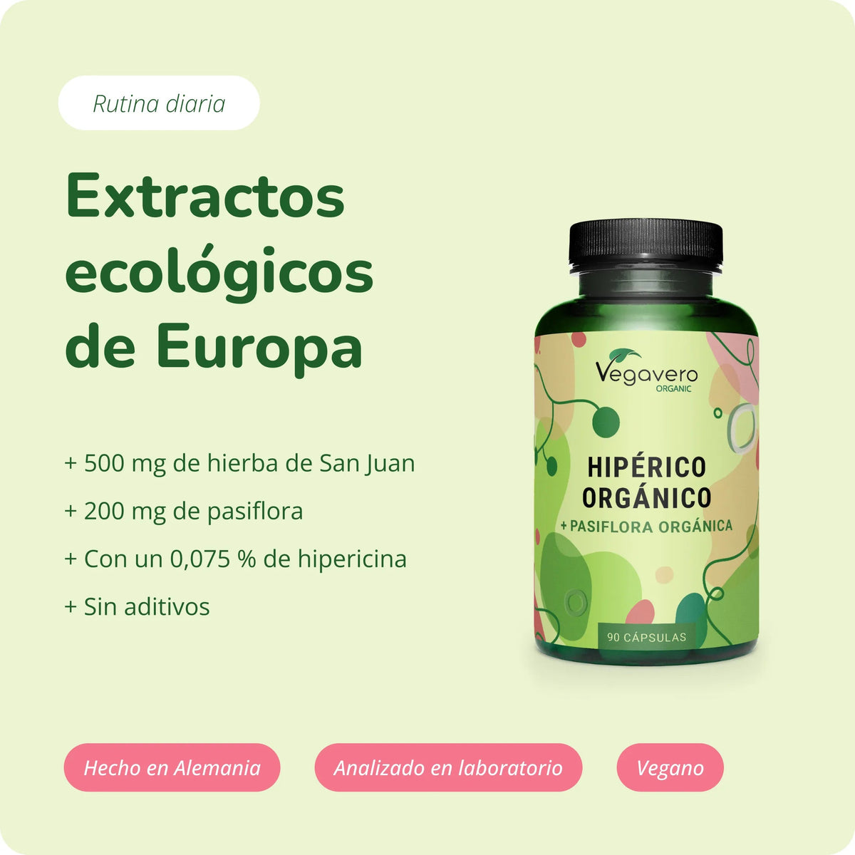 Hipérico + Pasiflora Cápsulas Orgánico
