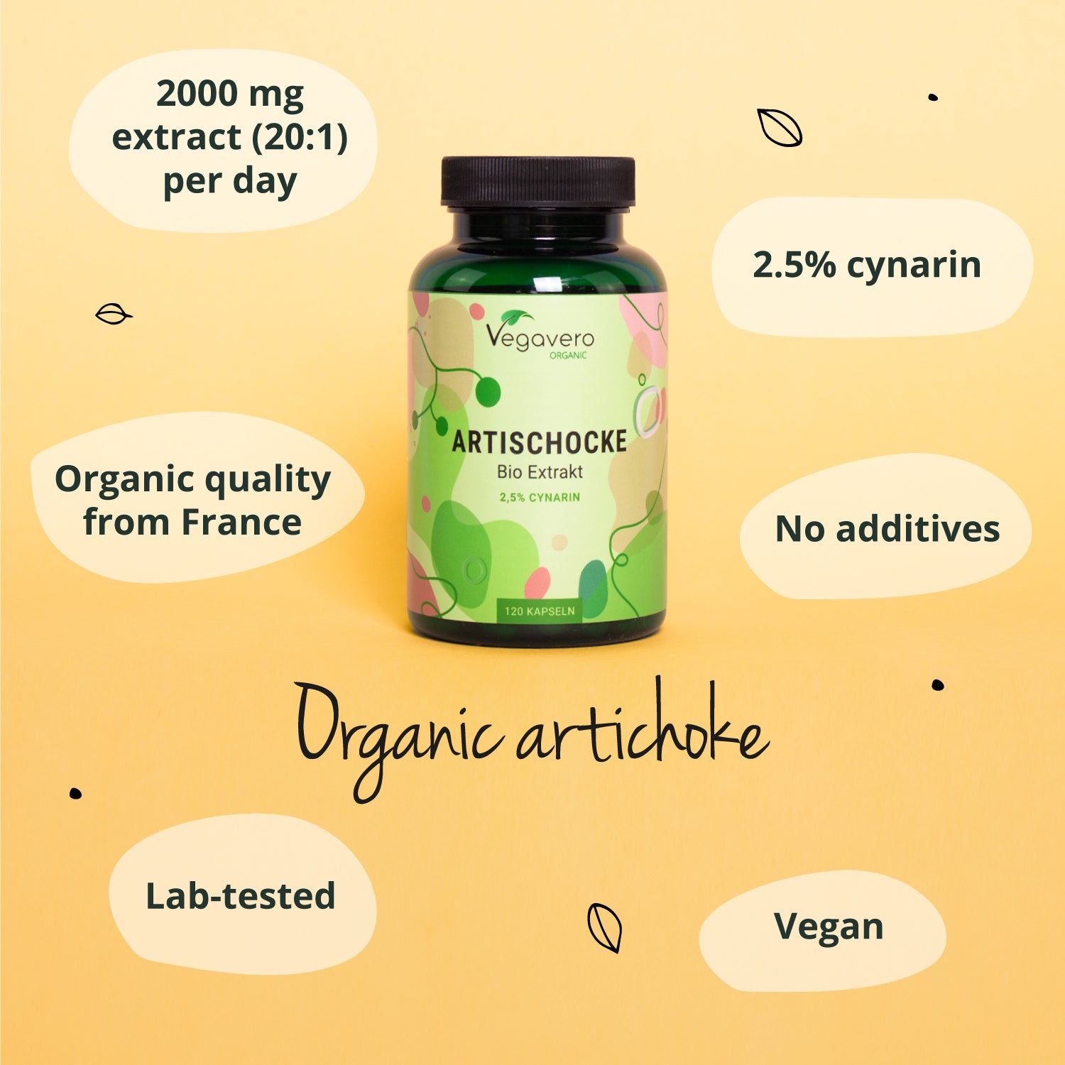 Alcachofa Extracto Cápsulas Orgánico