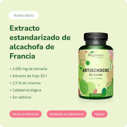 Alcachofa Extracto Cápsulas Orgánico