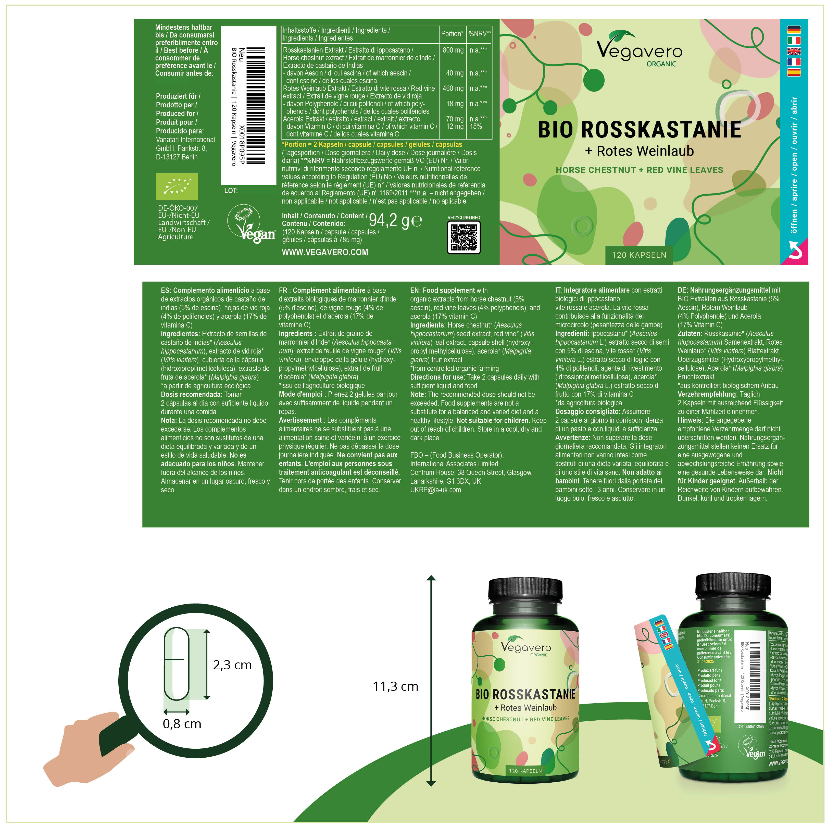 Castaña de Indias Cápsulas Orgánico