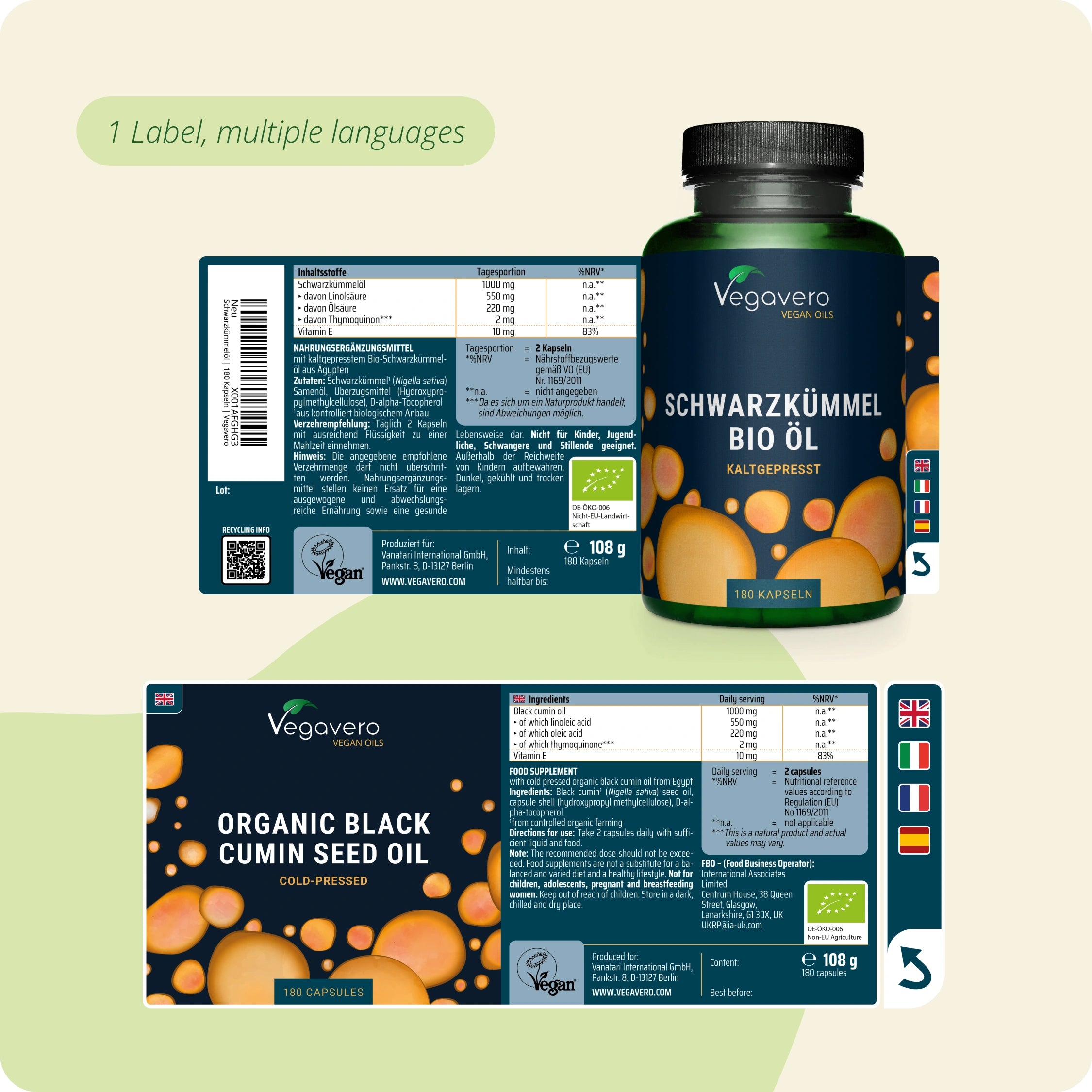 Aceite de Semilla de Comino Negro Cápsulas Orgánico