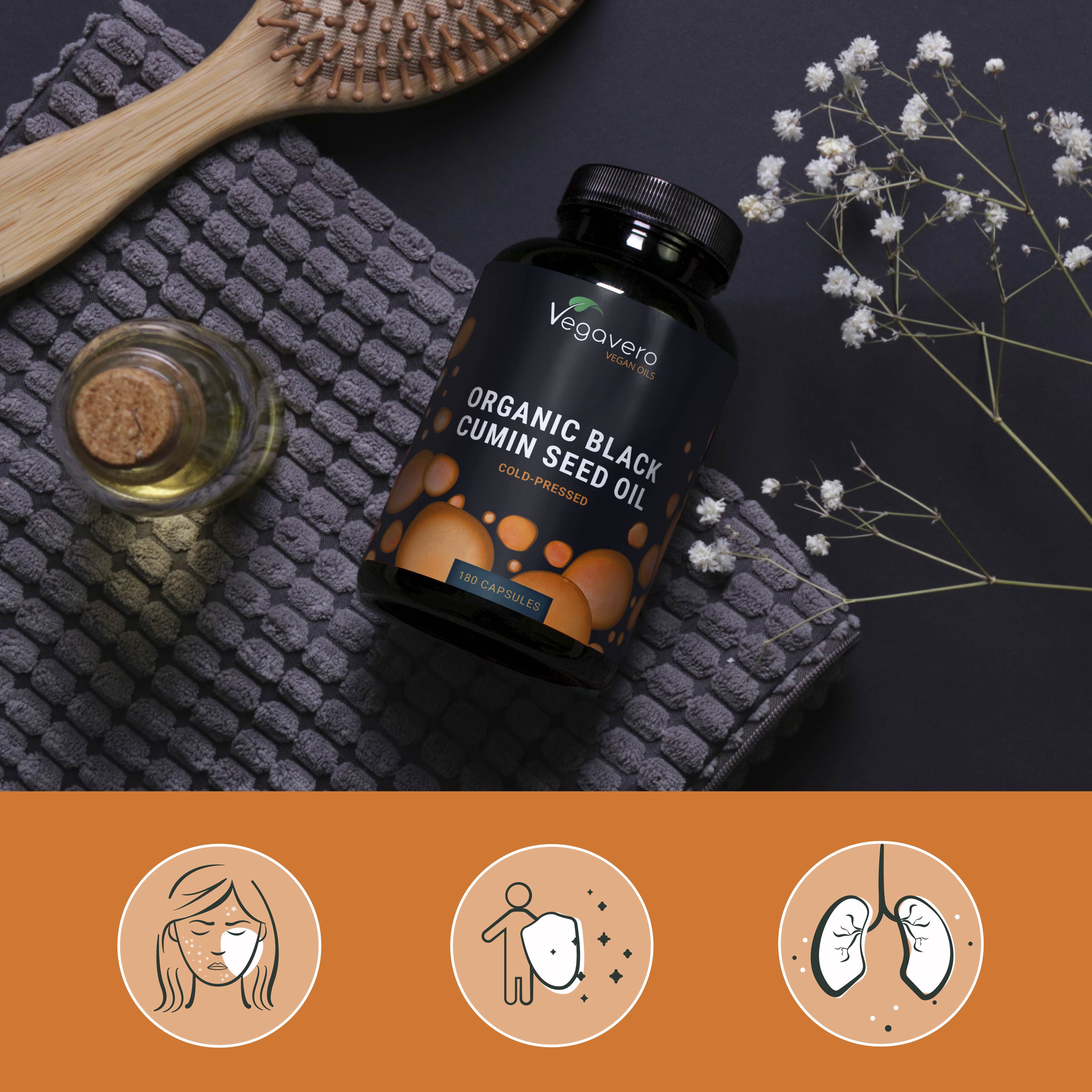 Aceite de Semilla de Comino Negro Cápsulas Orgánico