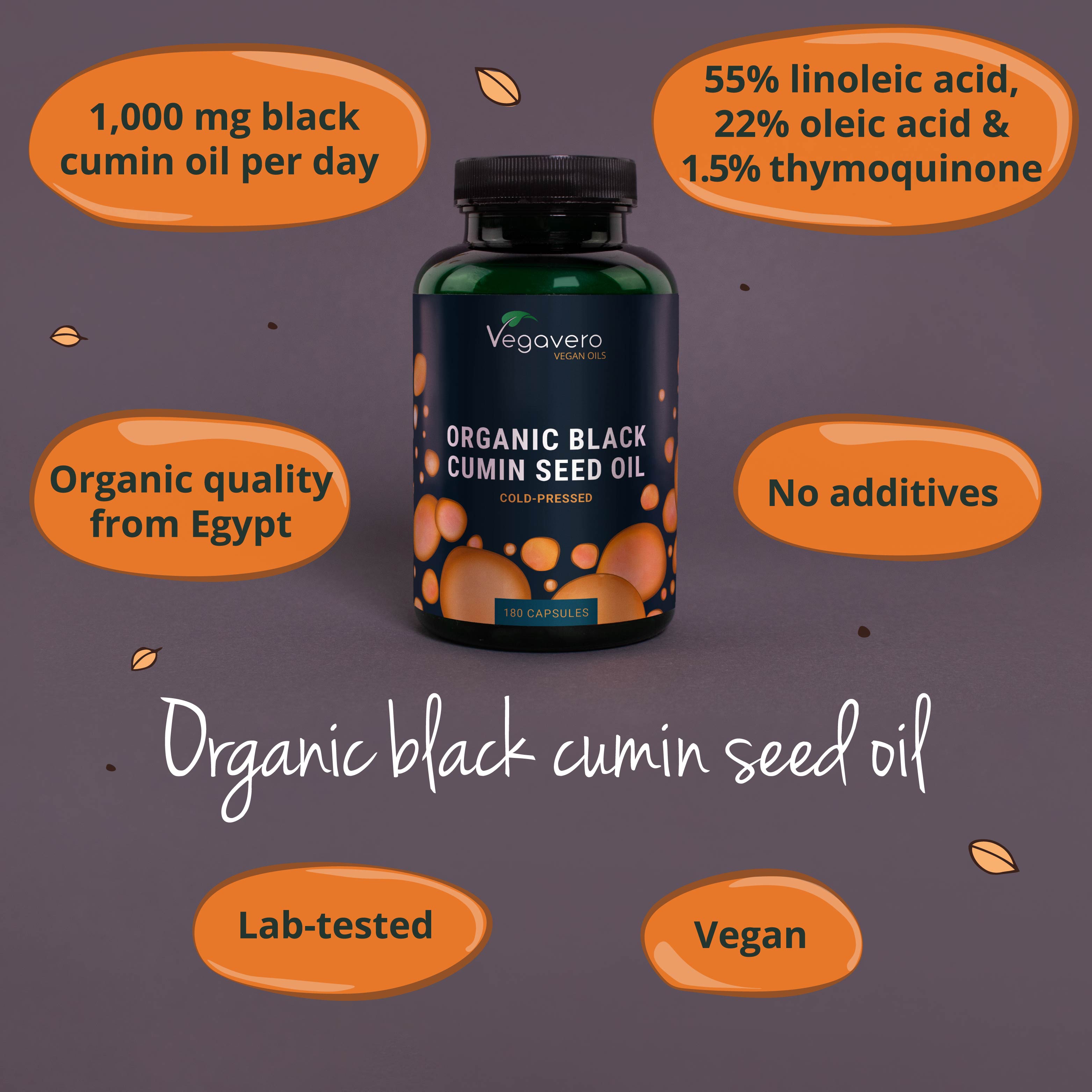 Aceite de Semilla de Comino Negro Cápsulas Orgánico