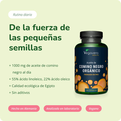 Aceite de Semilla de Comino Negro Cápsulas Orgánico