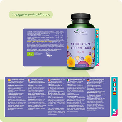 Aceite de Onagra + Borraja Cápsulas Orgánico
