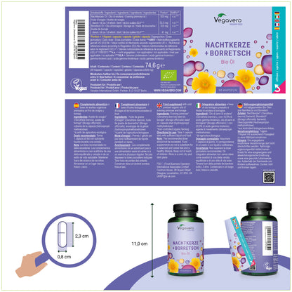 Aceite de Onagra + Borraja Cápsulas Orgánico