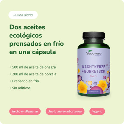 Aceite de Onagra + Borraja Cápsulas Orgánico