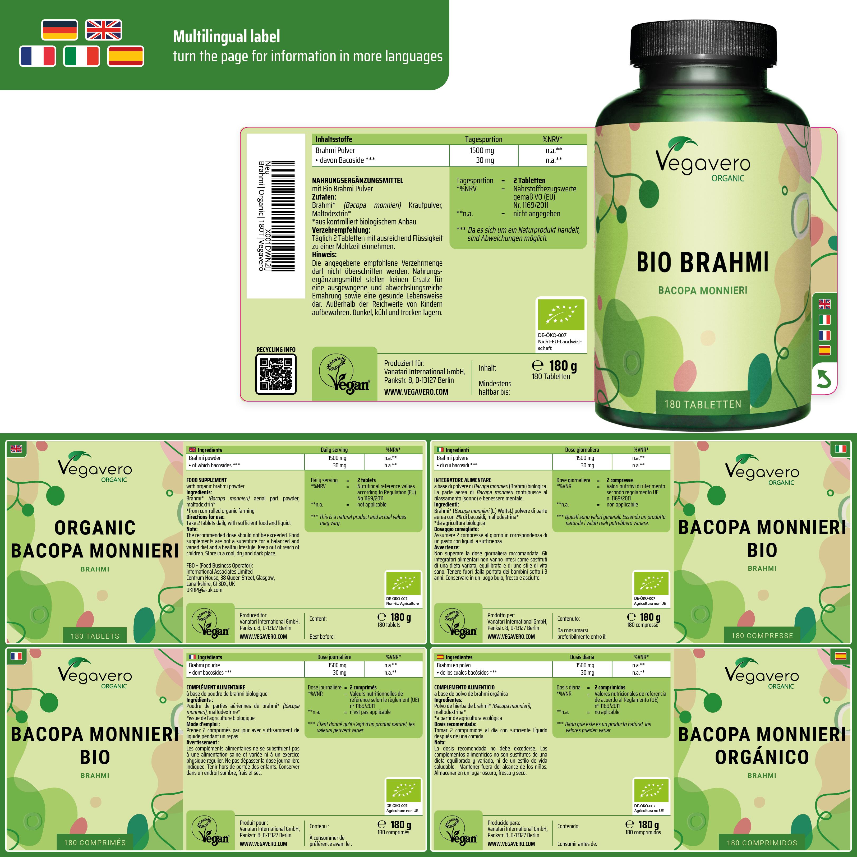 Brahmi Comprimidos Orgánico