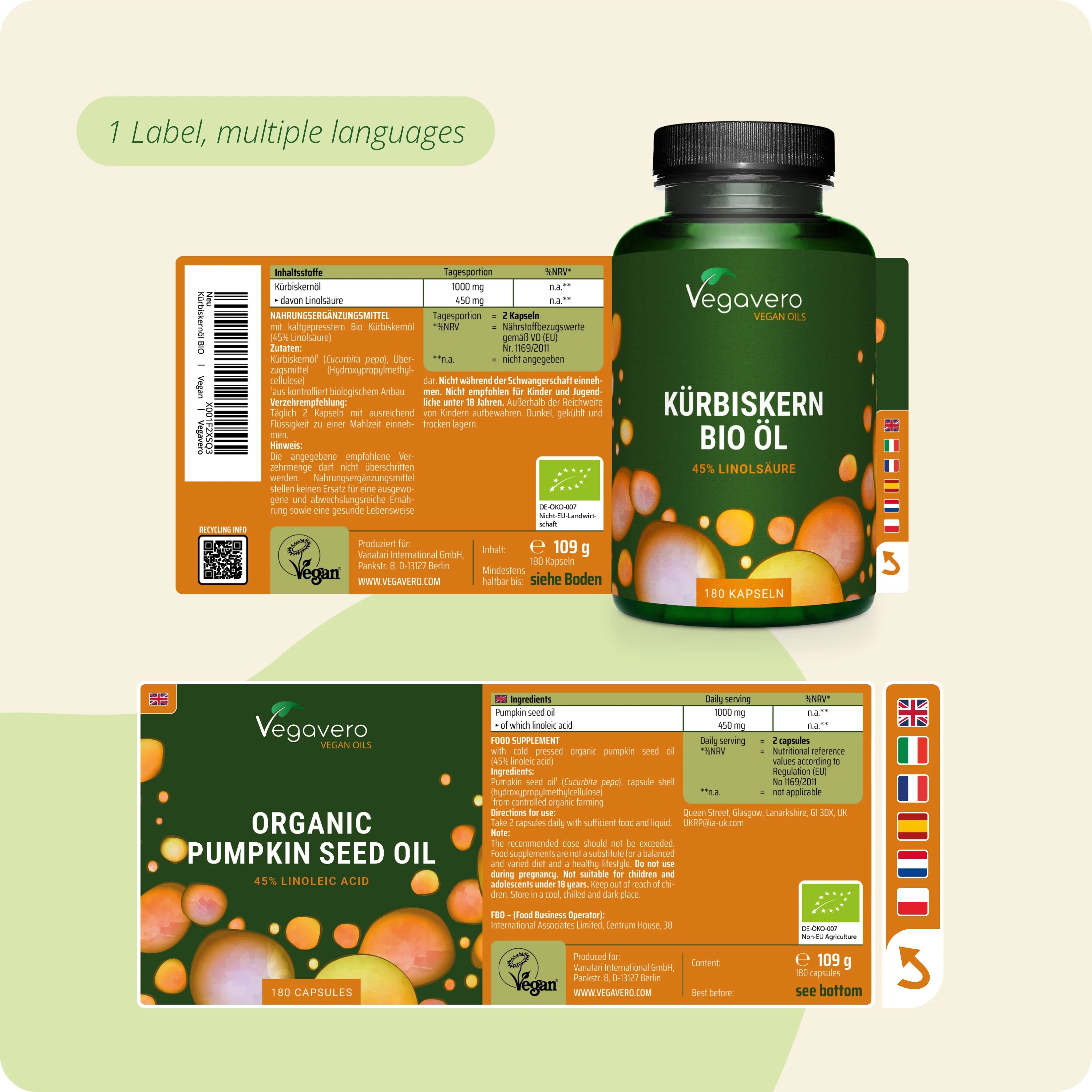 Aceite de Semilla de Calabaza Cápsulas Orgánico